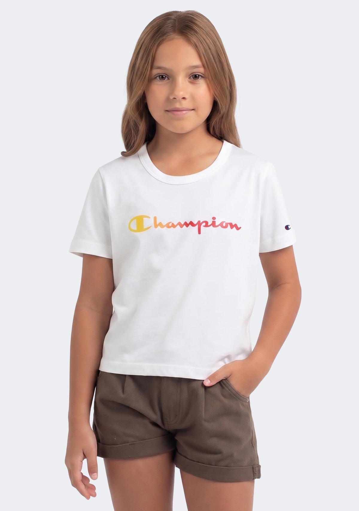 Champion Kids' Ombre Script Boxy Tee