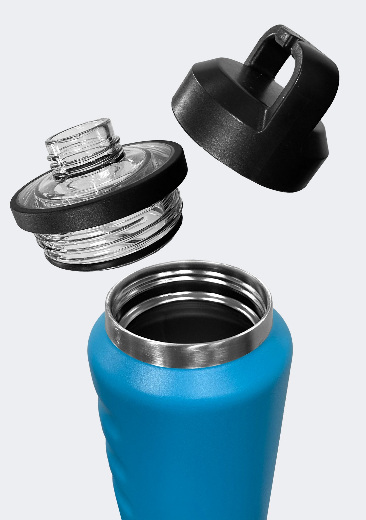 Fridgy 1080mL Grip Range Dual Lid Water Bottle Neon Blue