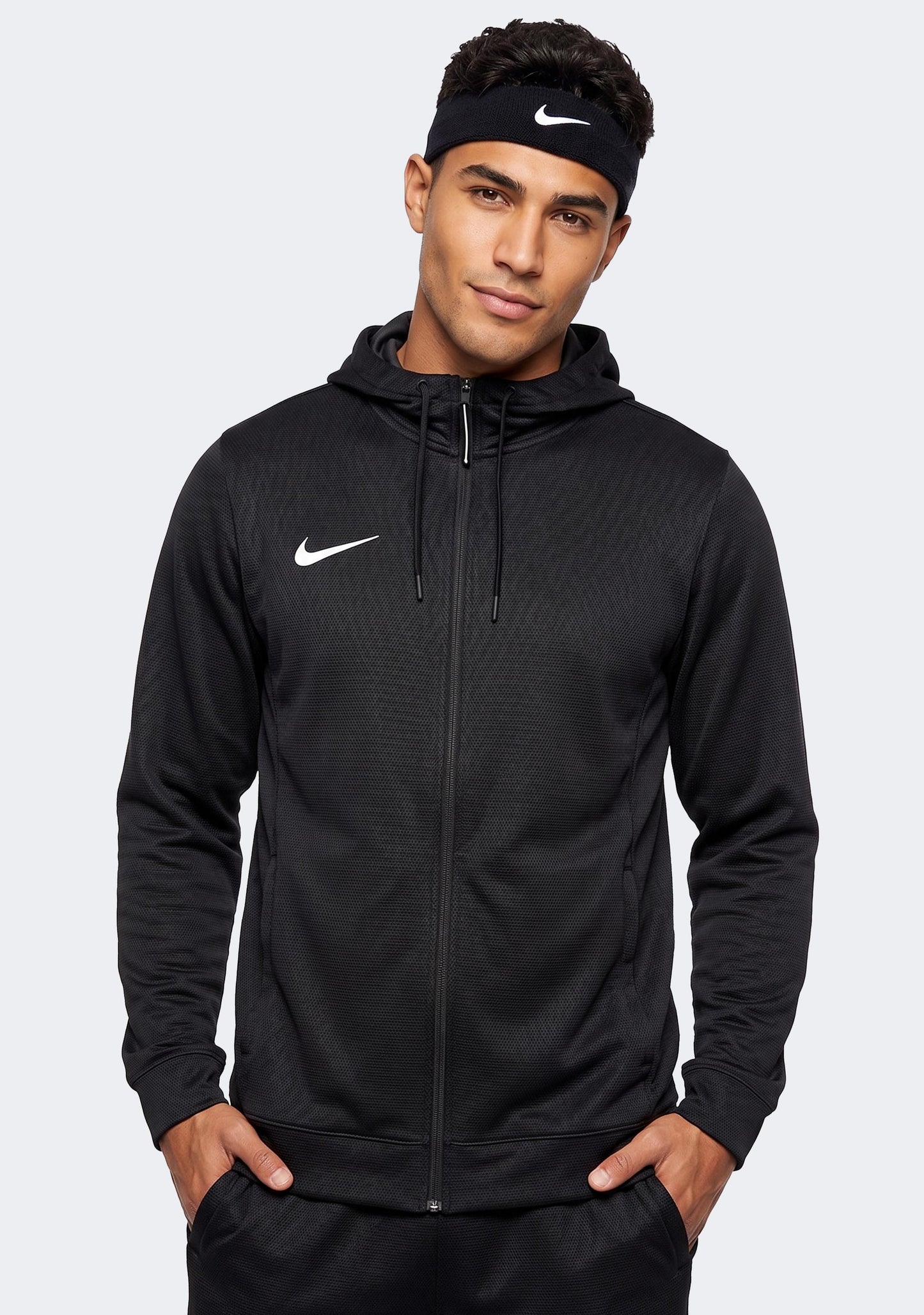 Nike Men's Team Basketball Full Zip Hoodie Black