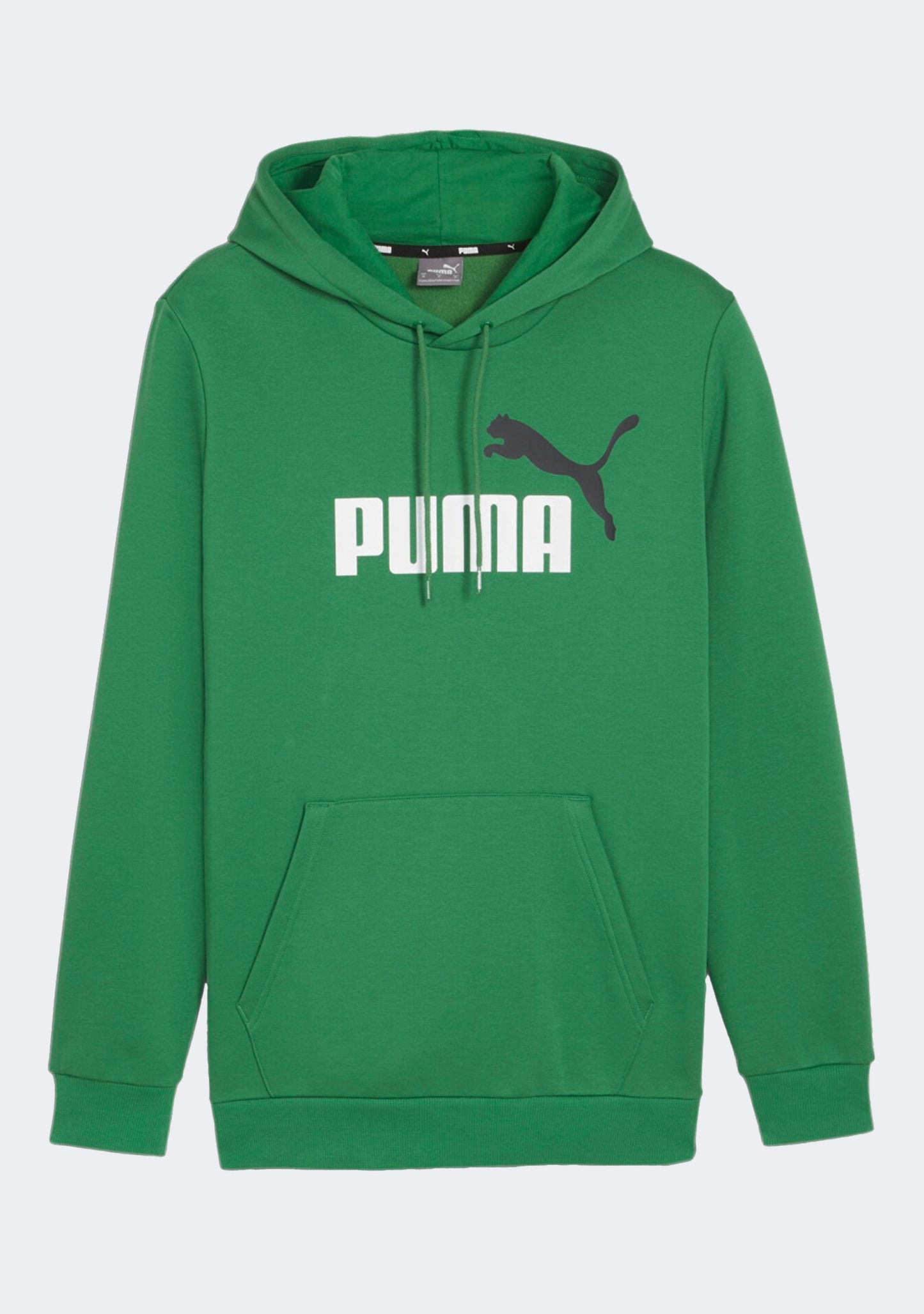 Puma Men's Essentials+ Two-Tone Big Logo Hoodie Green