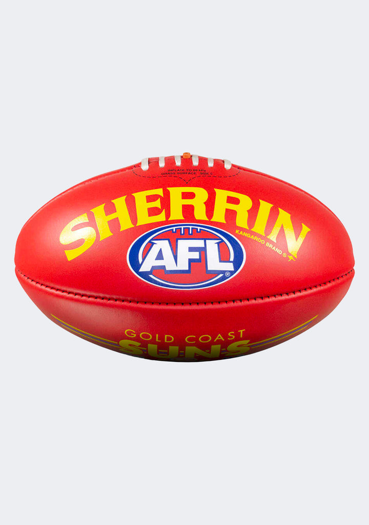 Sherrin Gold Coast Suns AFL Team Leather Ball