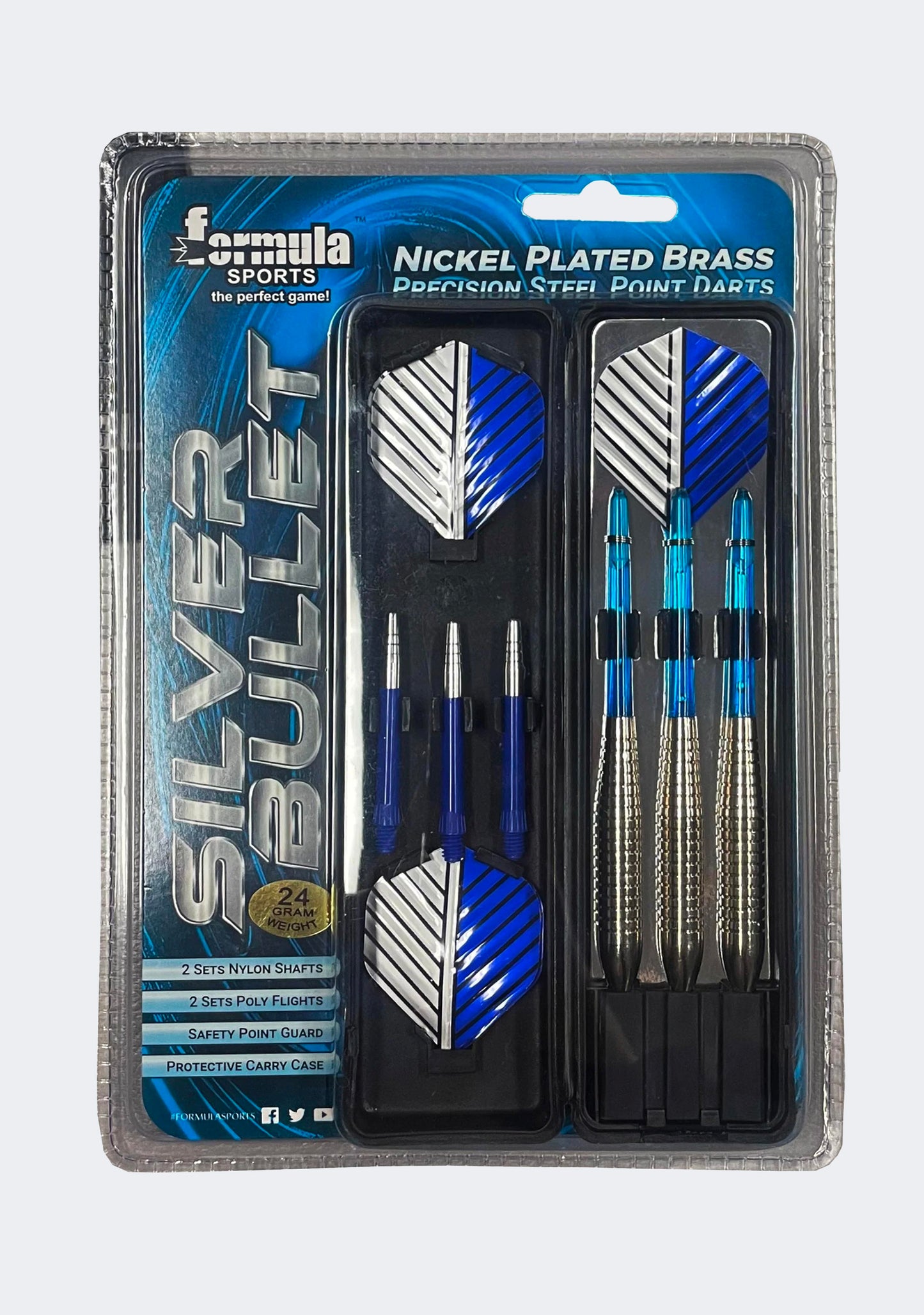 Formula Sports Silver Bullet Nickel Plated Brass Precision Steel Point Darts
