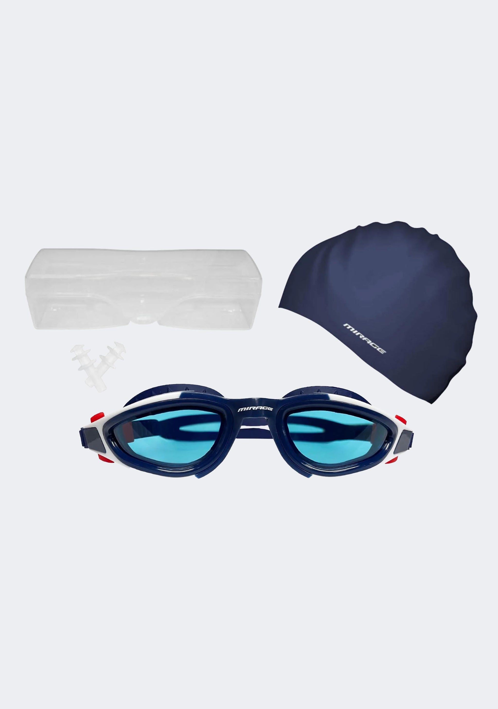 Mirage Adult Sports Goggles Swim Pack Blue