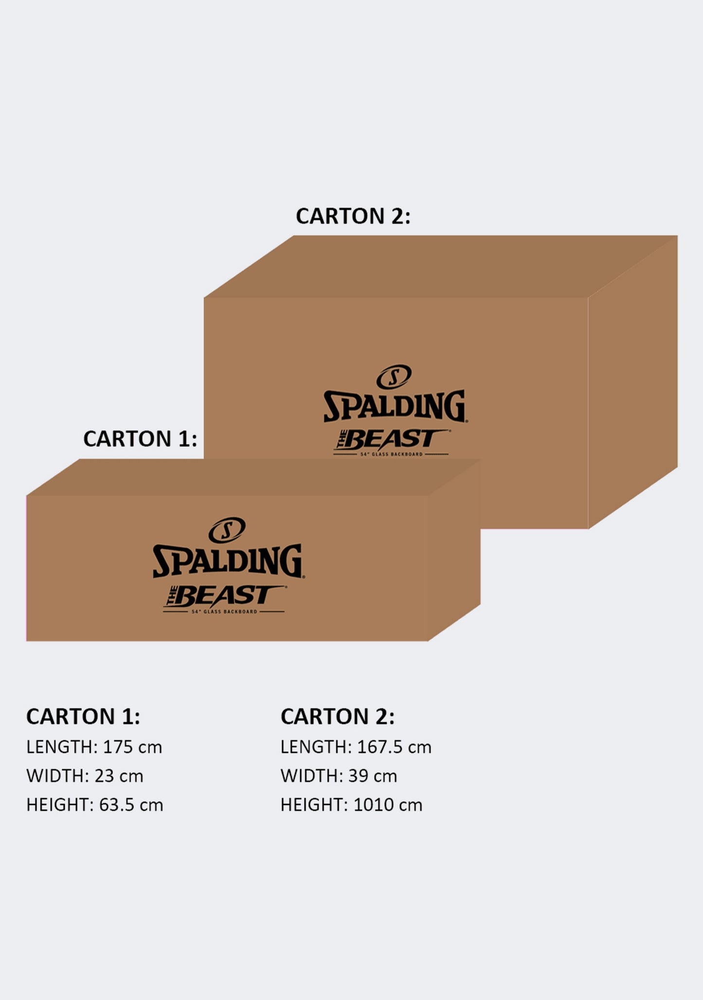 Spalding 54 Inch The Beast Glass Basketball System