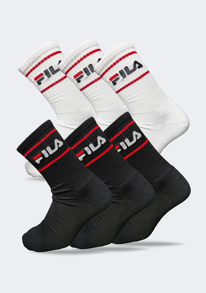 Fila 6 Pack Sports Crew Socks