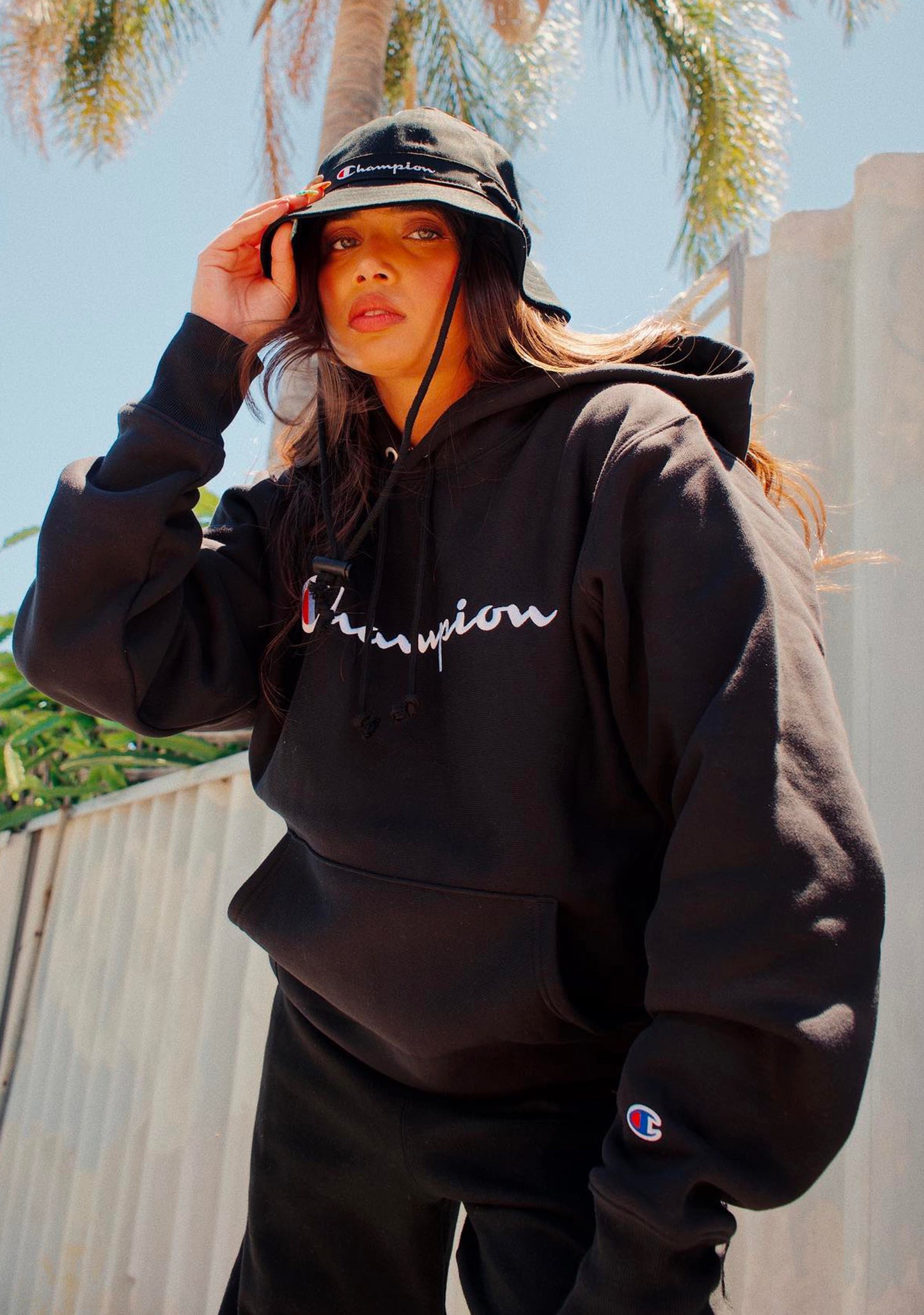 Champion Men’s Script Hoodie Black