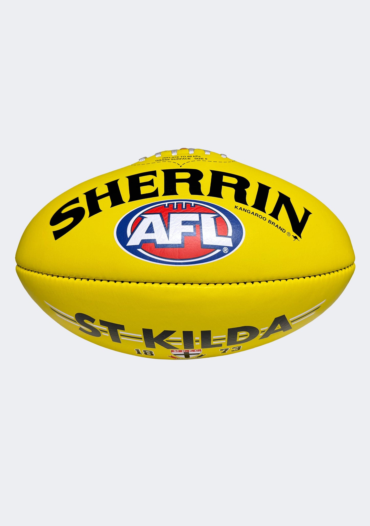 Sherrin AFL St Kilda Team Yellow Leather Football
