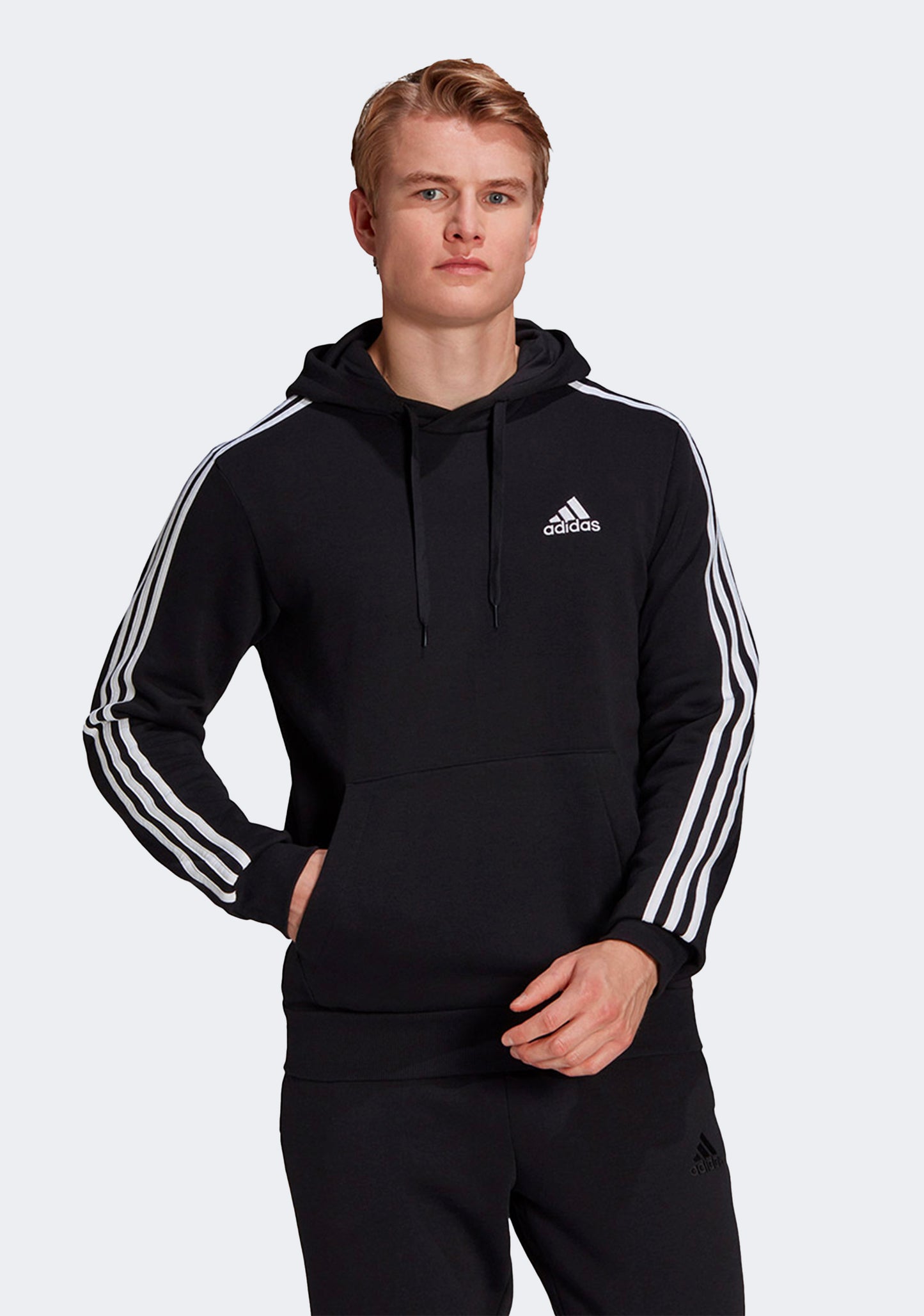 Adidas Men's Essentials Fleece 3-Stripes Hoodie