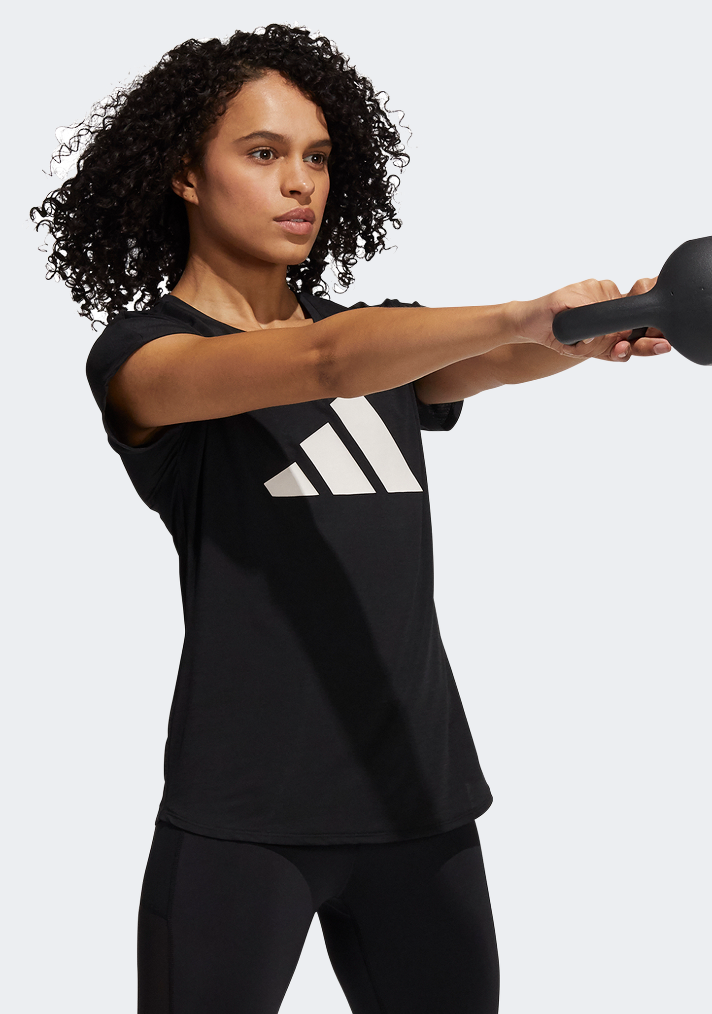 ADIDAS WOMENS 3 STRIPE TRAINING TEE