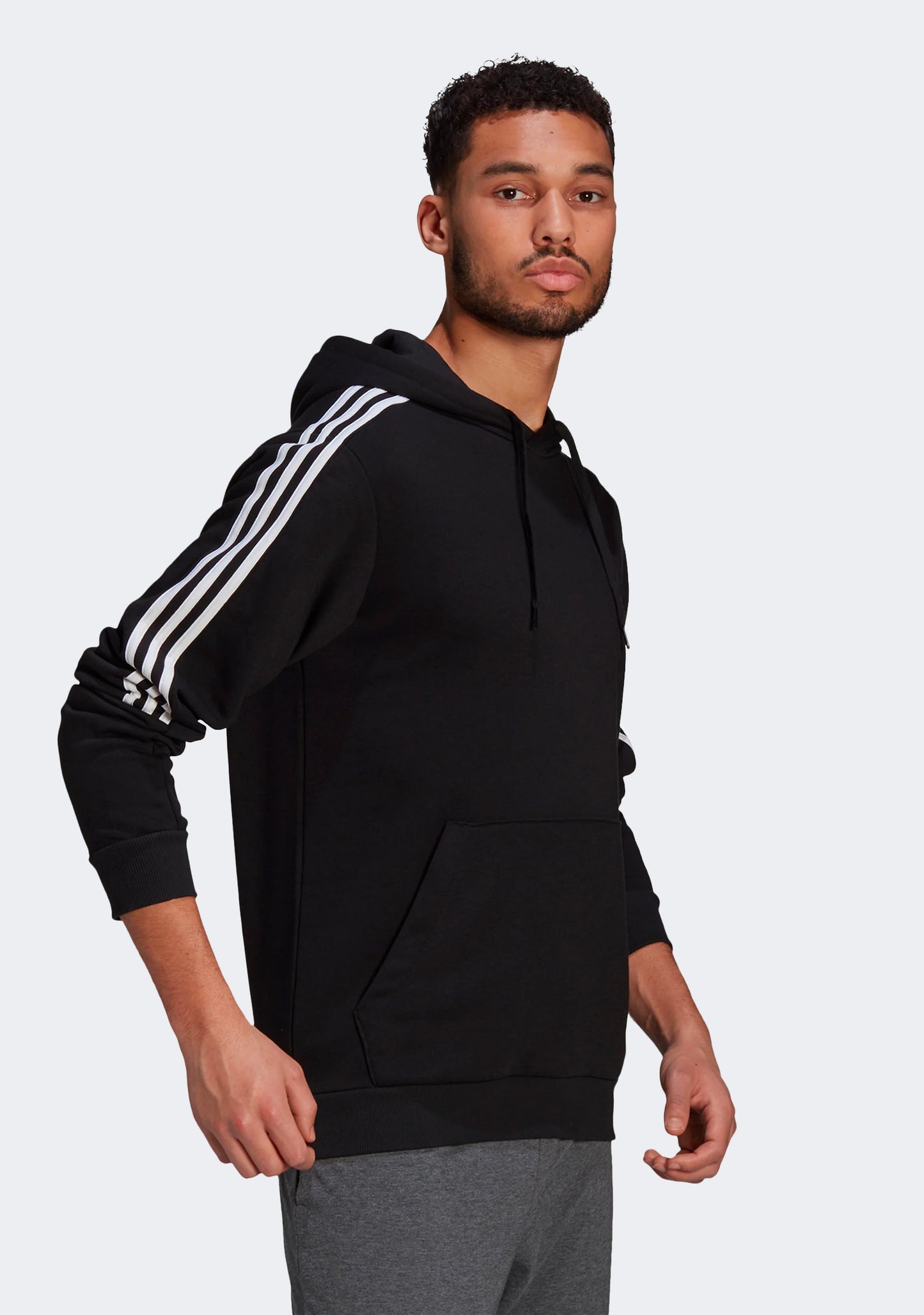 Adidas Men’s Essentials Fleece Cut 3 Stripes Hoodie
