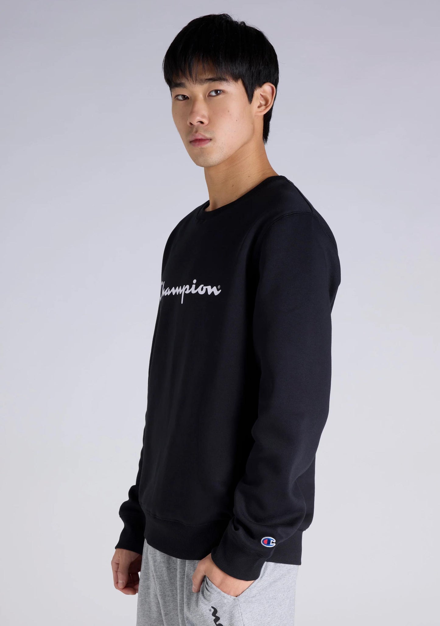 Champion Men’s Script Crew Black