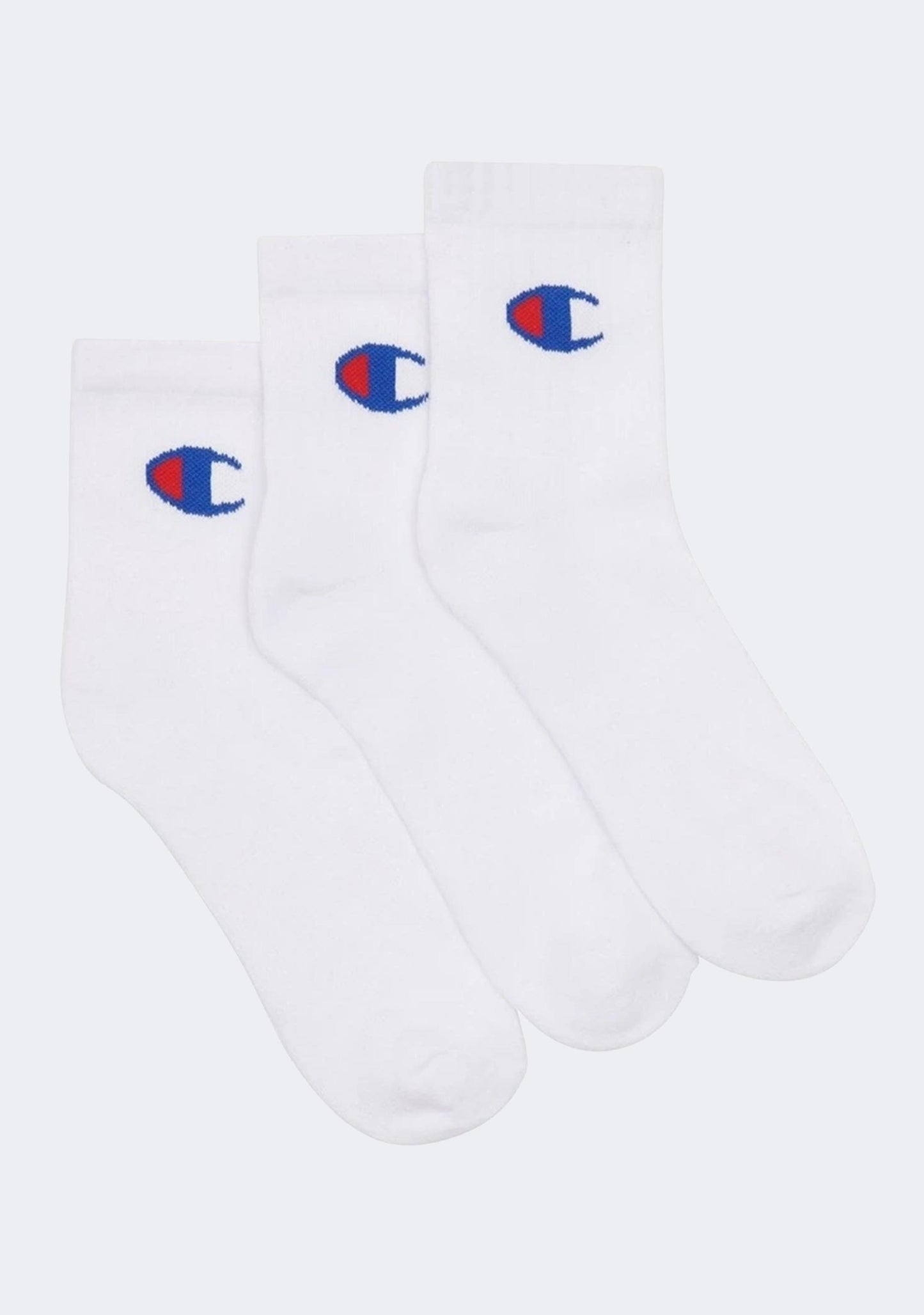 Champion Adults C Logo Quarter Crew Socks 3pk