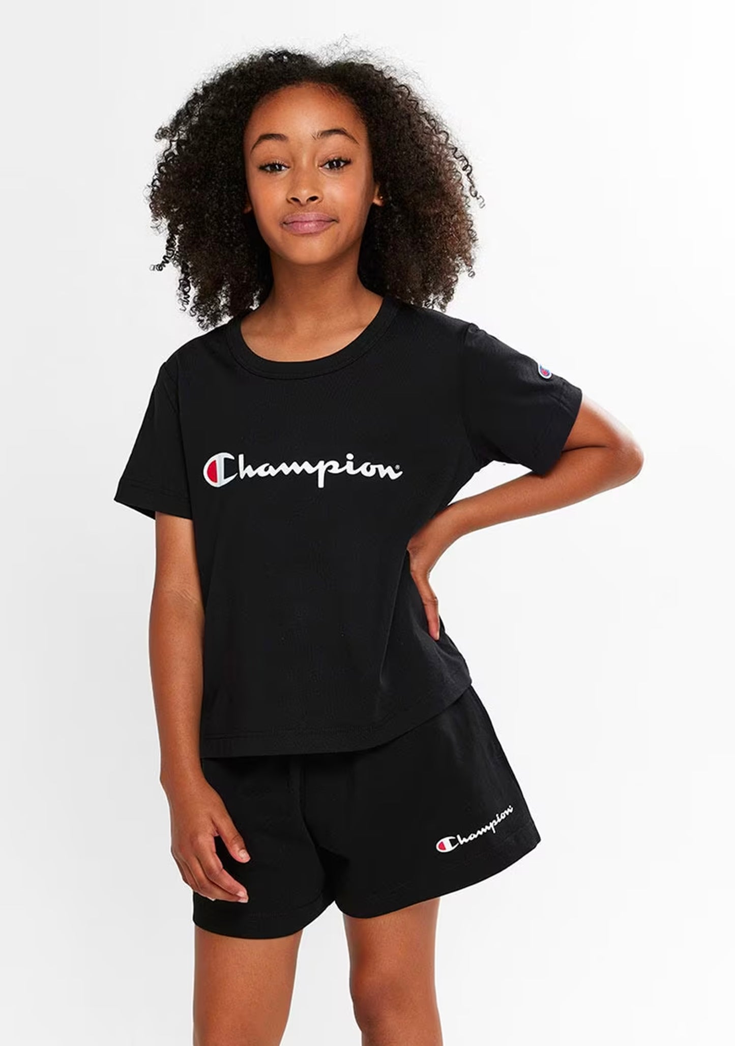 Champion Girls’ Script Boxy Crop Tee