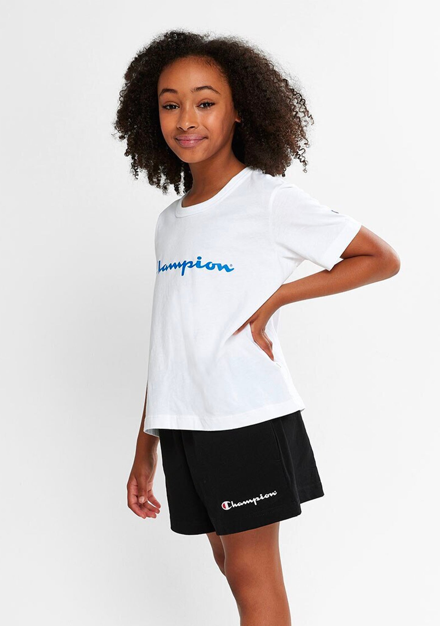 Champion Girls’ Script Boxy Crop Tee