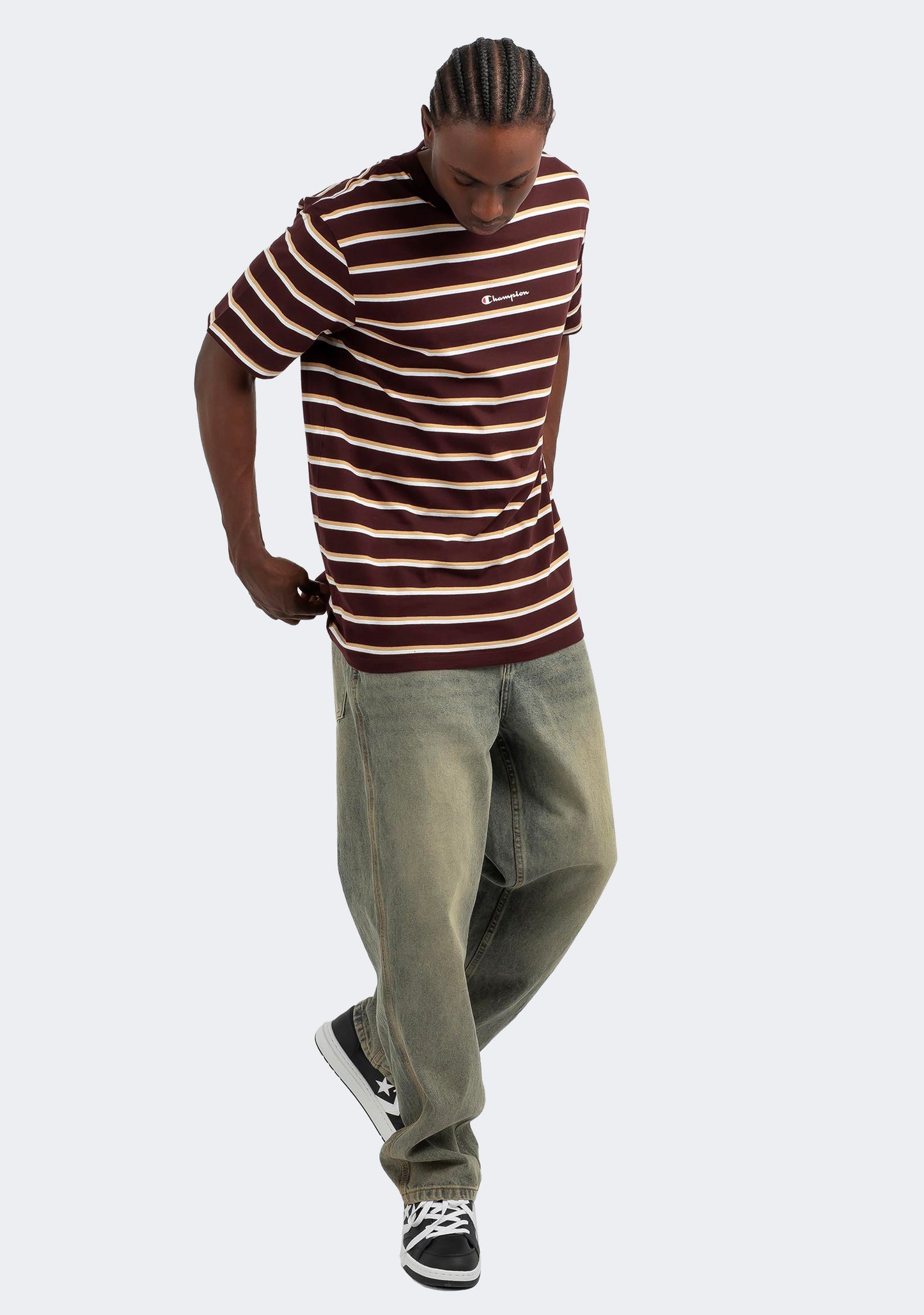 Champion Men's Script Stripe Tee