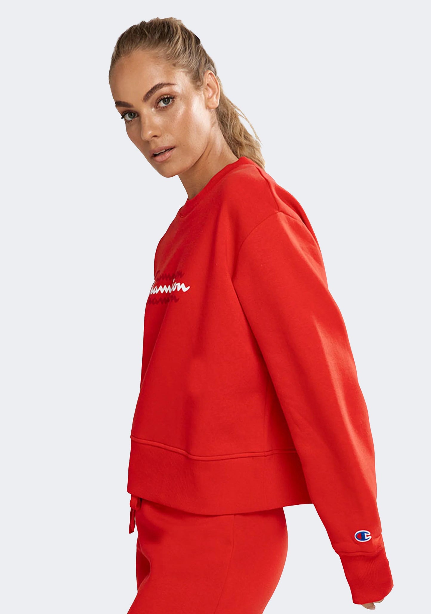 Champion Women’s Sporty Graphic Crop Crew