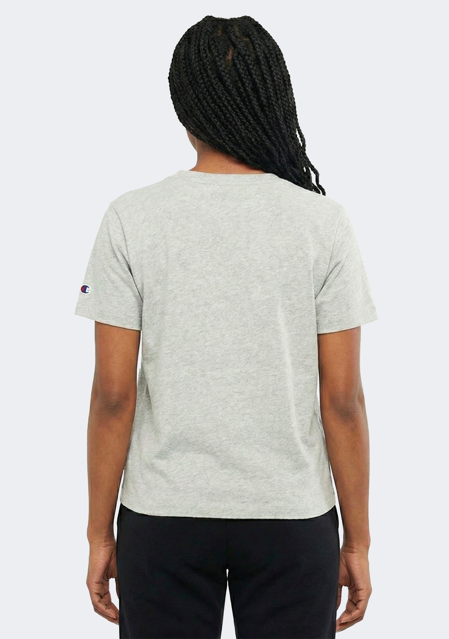 Champion Women's Script Crop Boxy Tee Grey