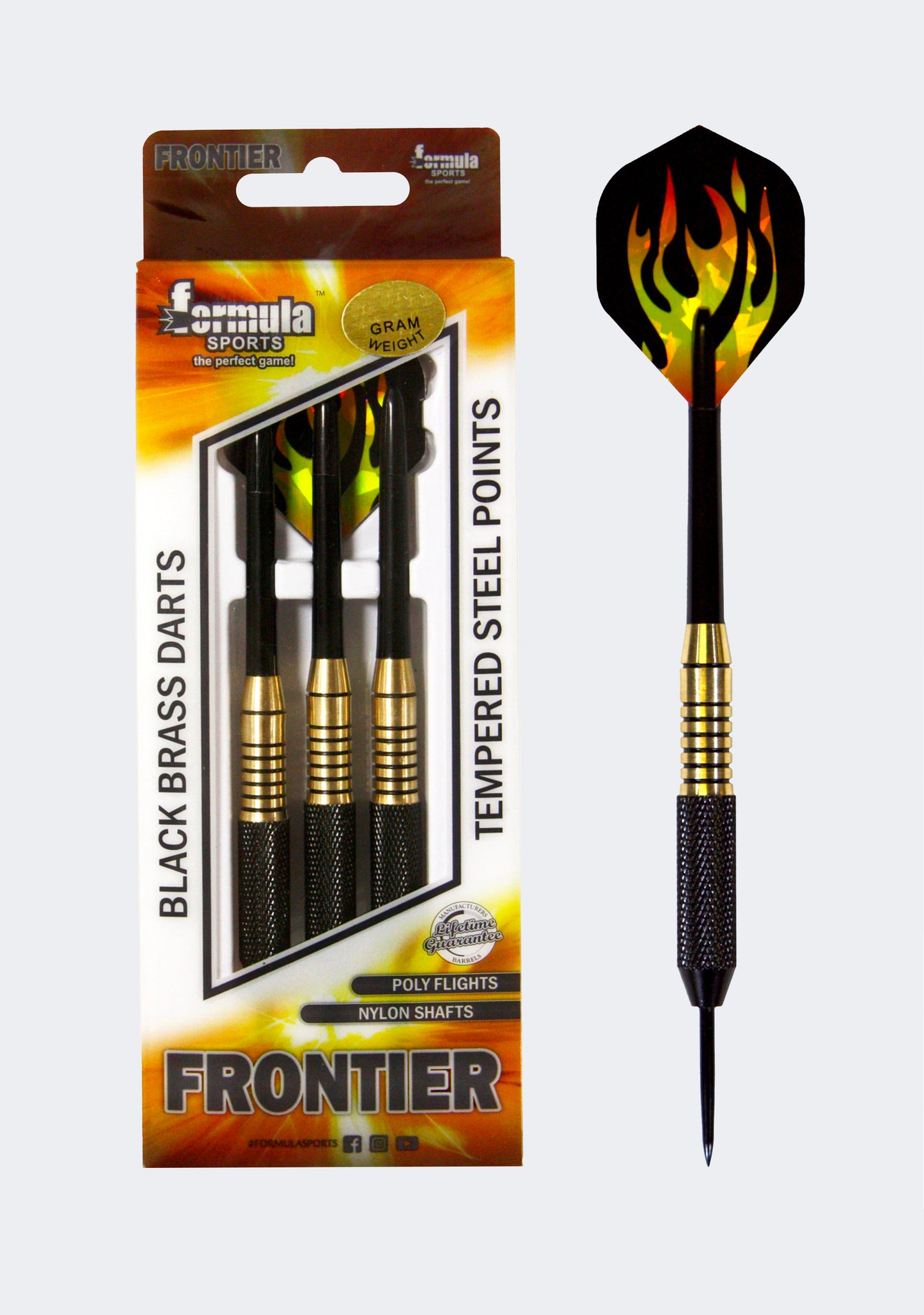 Formula Sports Frontier Black Brass Darts