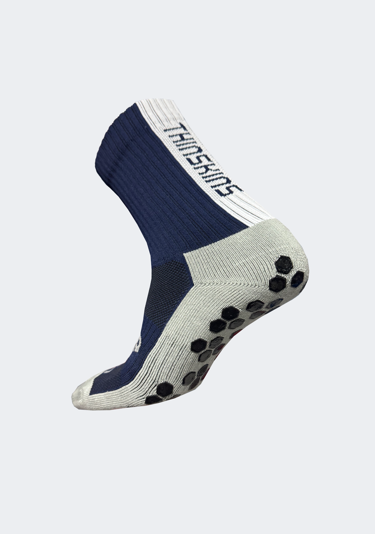 Thin Skins Grip Crew Socks Navy Blue