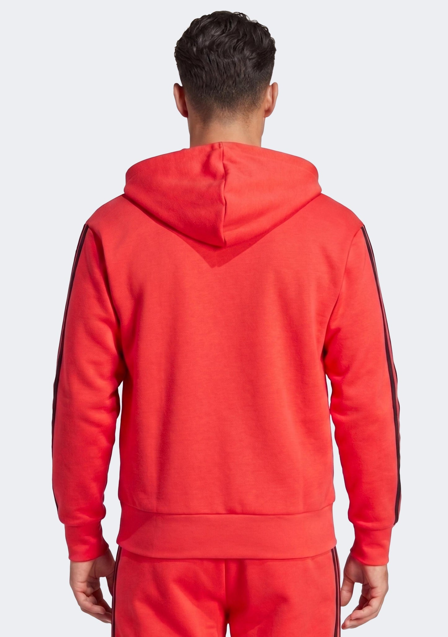Adidas Men's Essentials 3 Stripes Fleece Full-Zip Hoodie