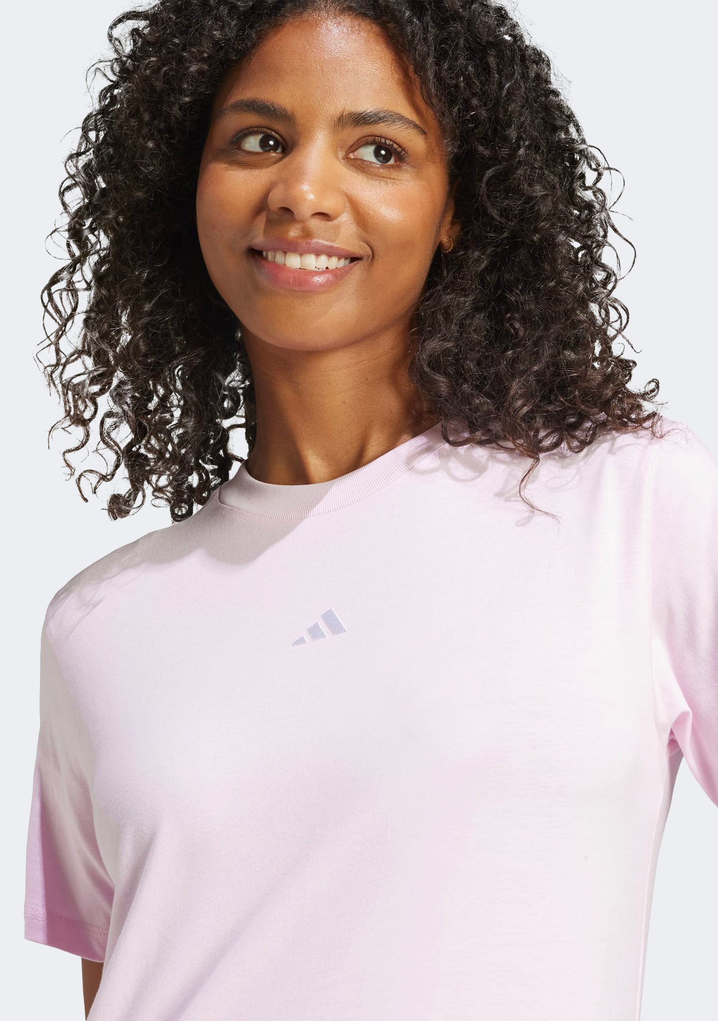 Adidas Women's Essentials Small Logo Cotton Tee