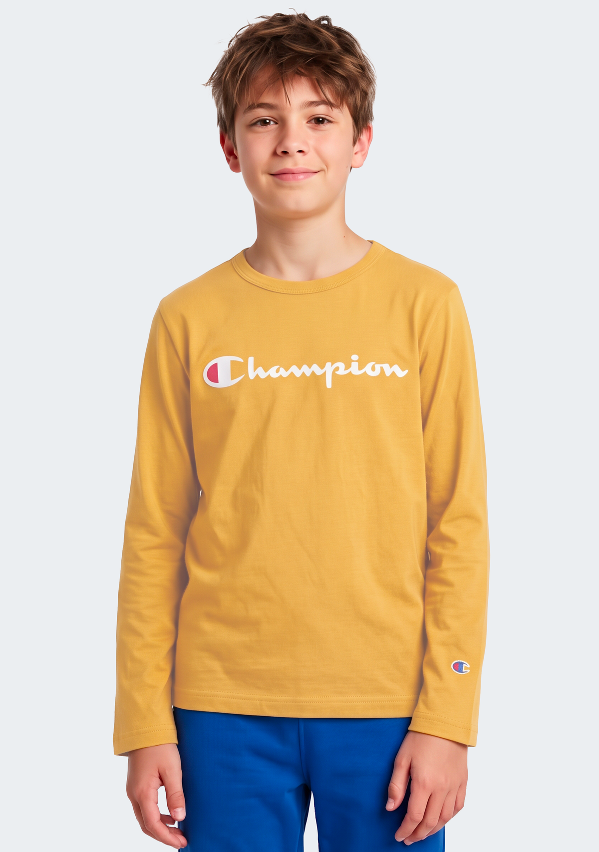 Champion Kids' Script Long Sleeve Tee