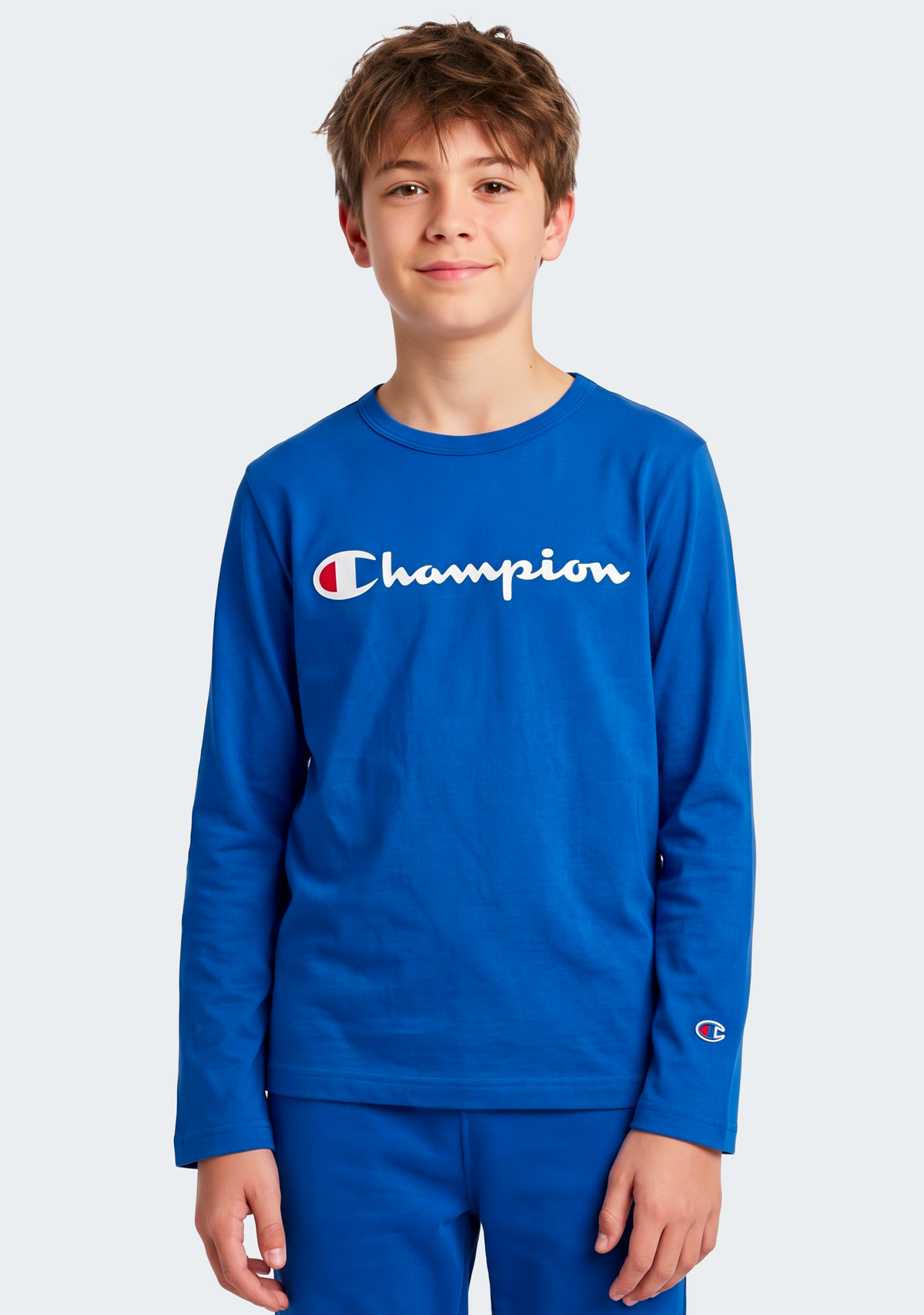 Champion Kids' Script Long Sleeve Tee