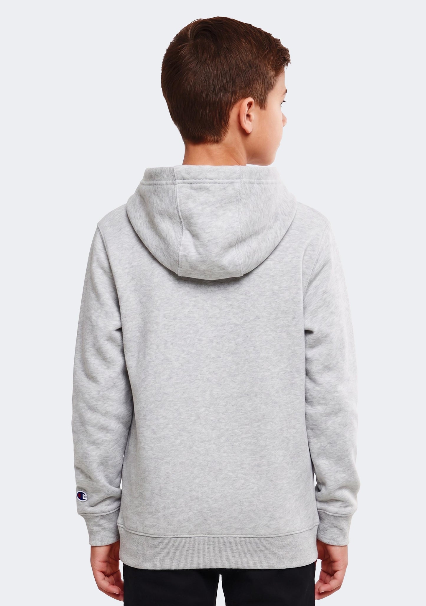Champion Junior Script Hoodie Grey