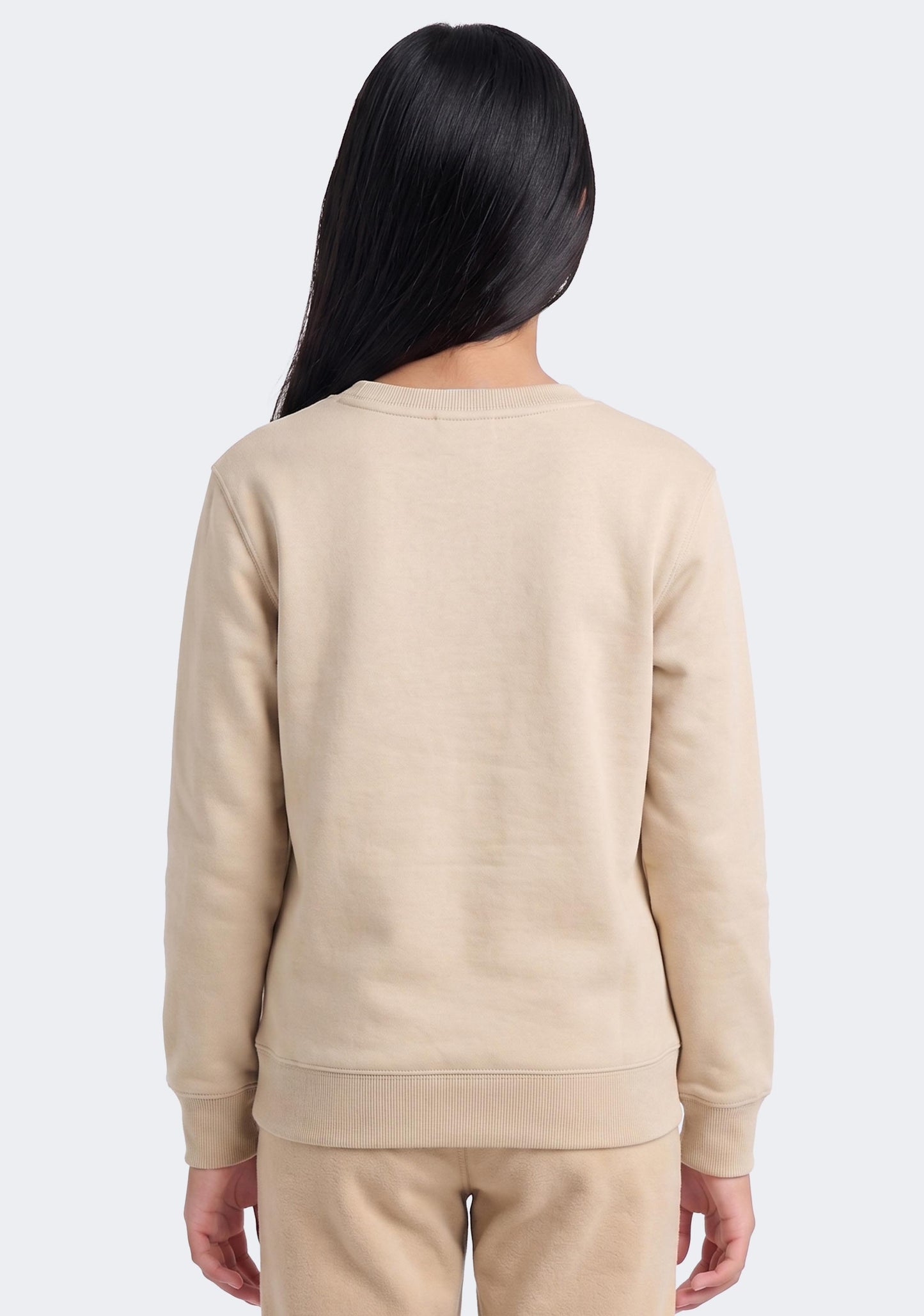 Champion Junior Script Logo Crew Beige
