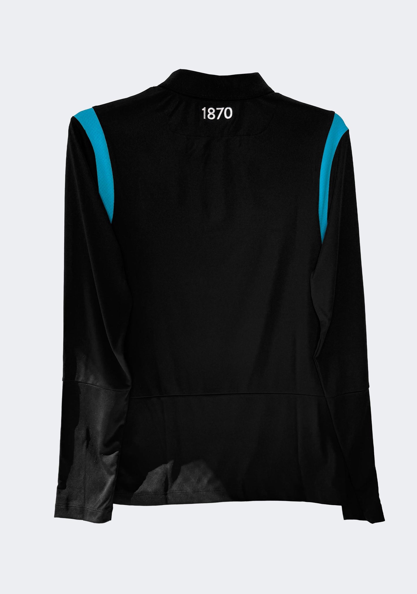 Macron Men's Port Adelaide M21 Travel Poly Polo L/S