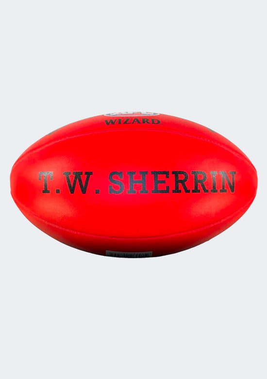 Sherrin Wizard Leather Football Red
