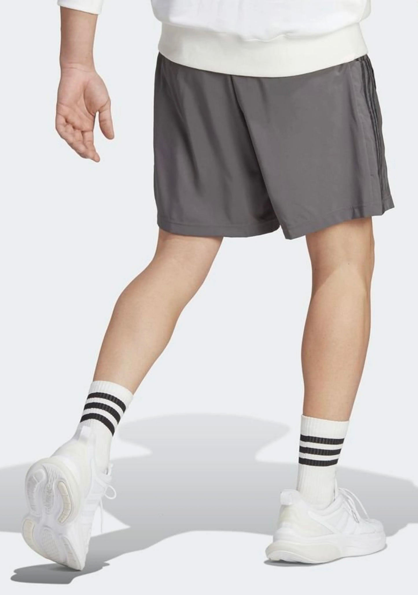 Adidas Men’s Aeroready Essentials Chelsea 3-Stripes Shorts Grey