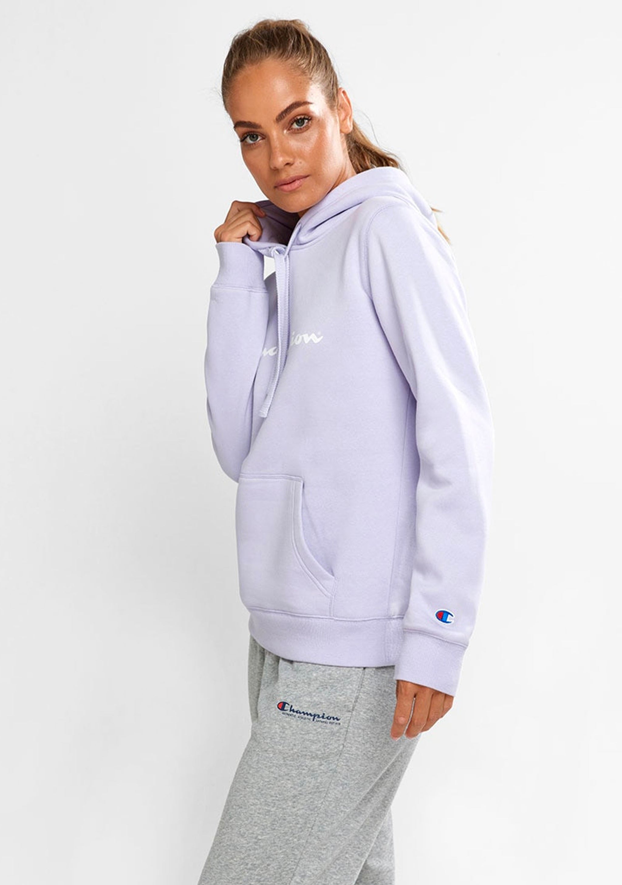 Champion Women’s Script Hoodie Lilac
