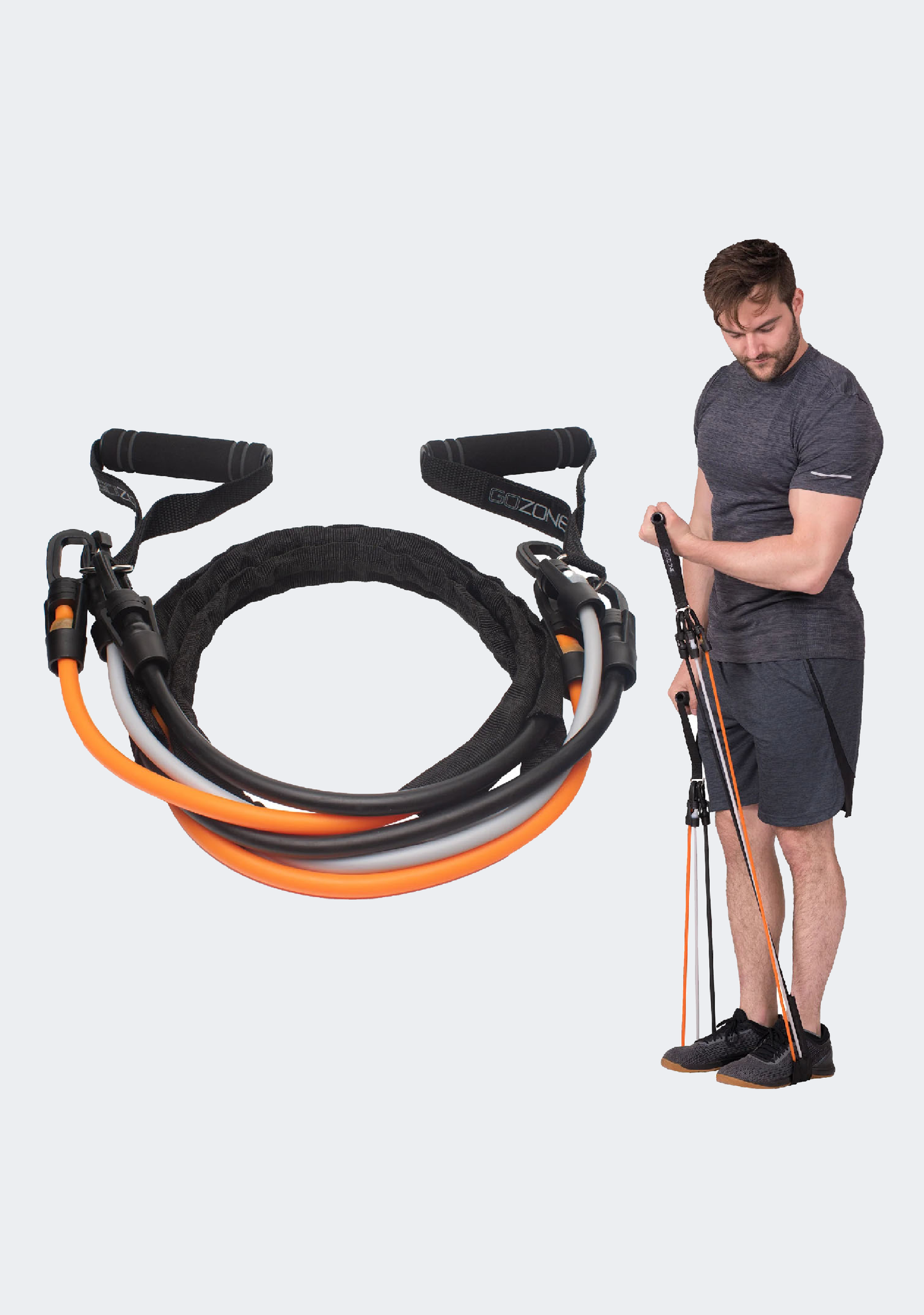 GoZone 3 in 1 Resistance Bands with BONUS Light Resistance Band
