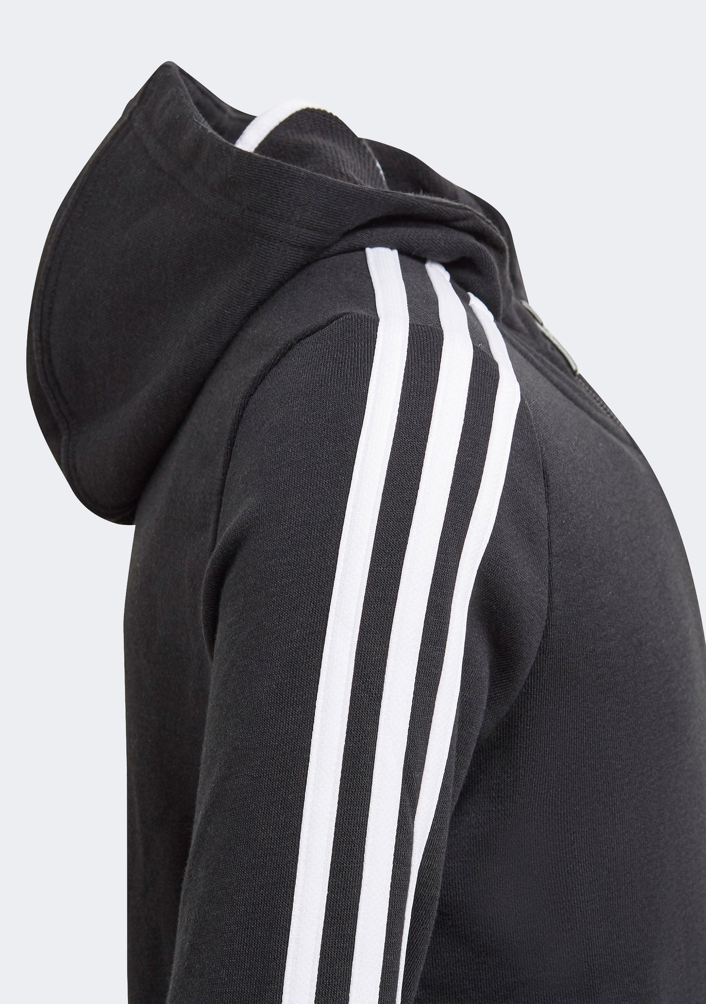 Adidas Girls Essentials 3 Stripe Full Zip Hoodie