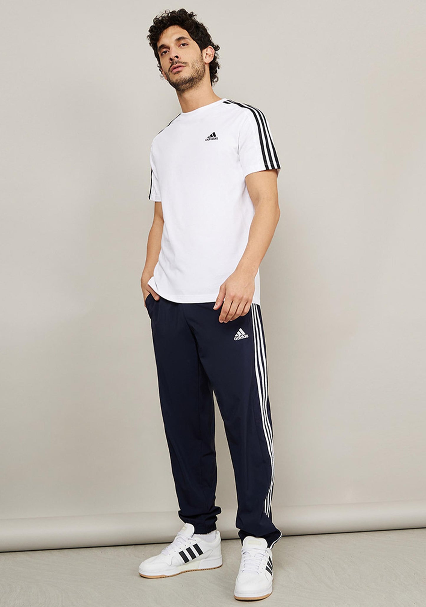 Adidas Men's ESS 3 Stripe SJ Tee