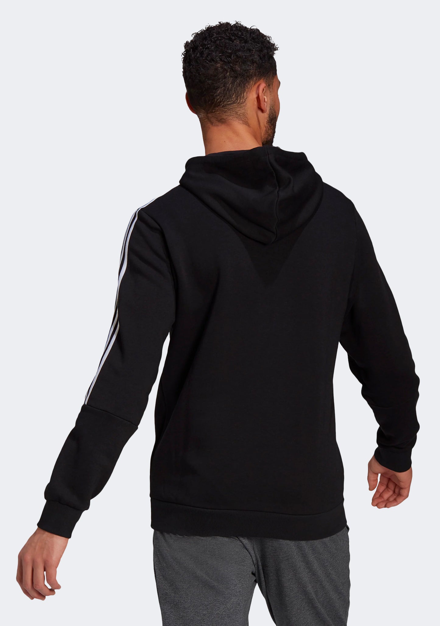 Adidas Men’s Essentials Fleece Cut 3 Stripes Hoodie