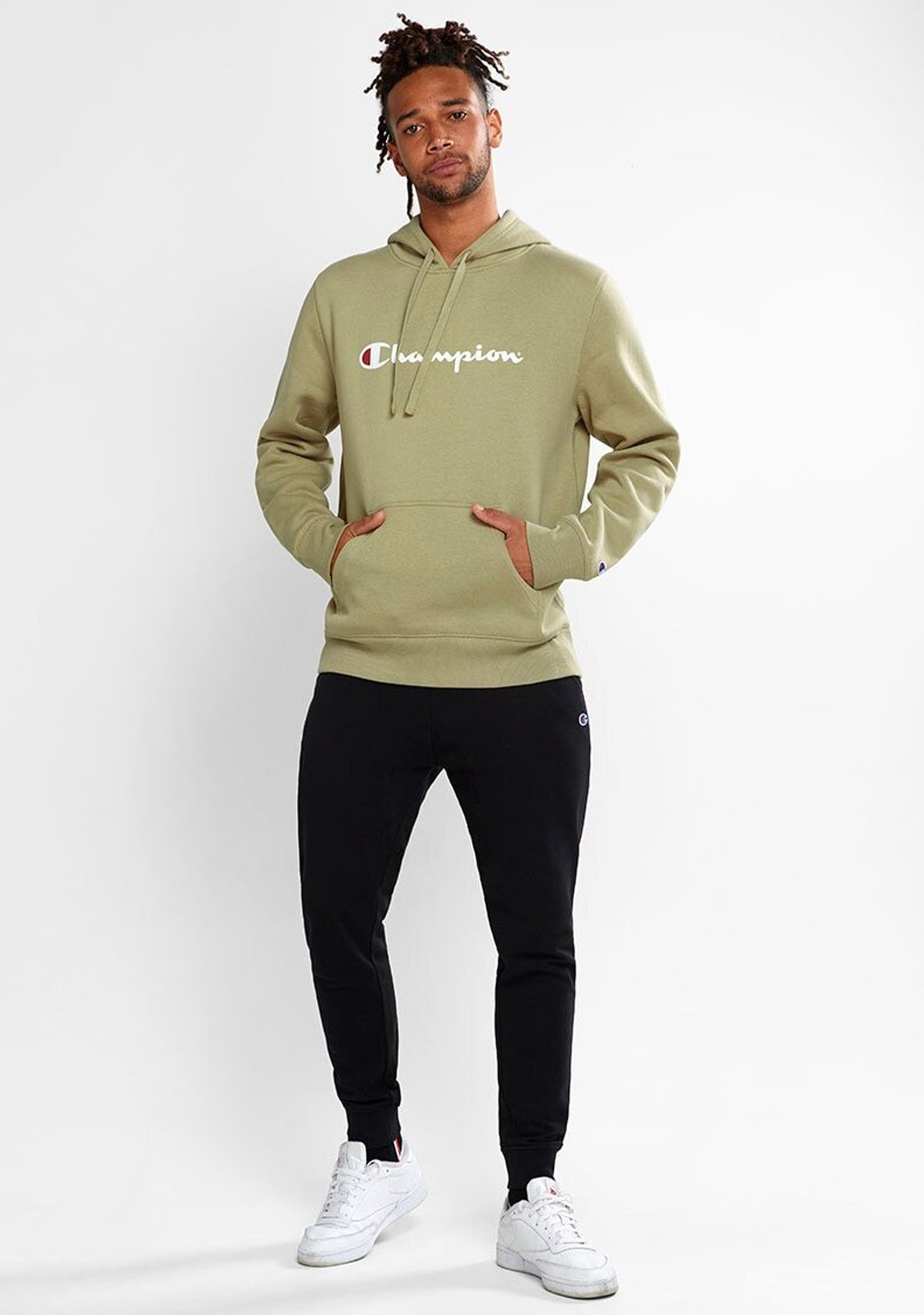 Champion Men’s Script Hoodie Khaki