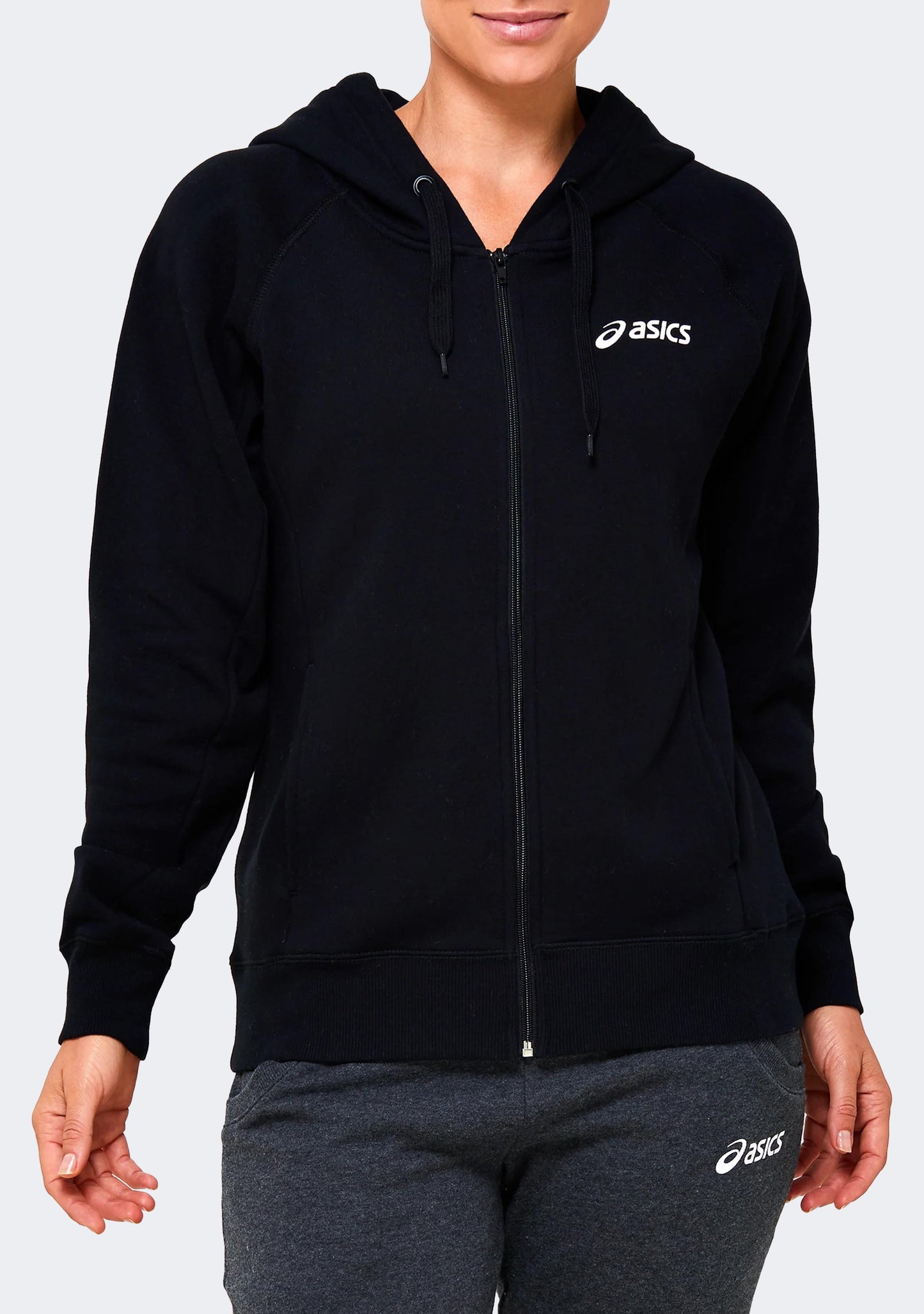 Asics Women's Zip Thru Hoodie Black