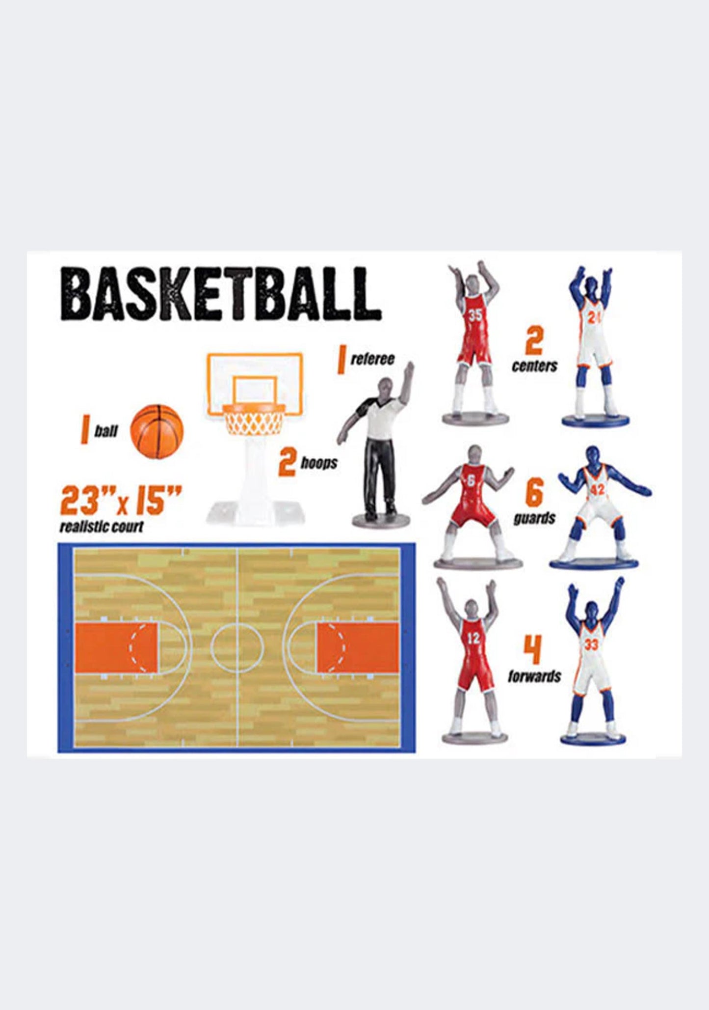 Tiny Teams Basketball 24 Piece Play Set
