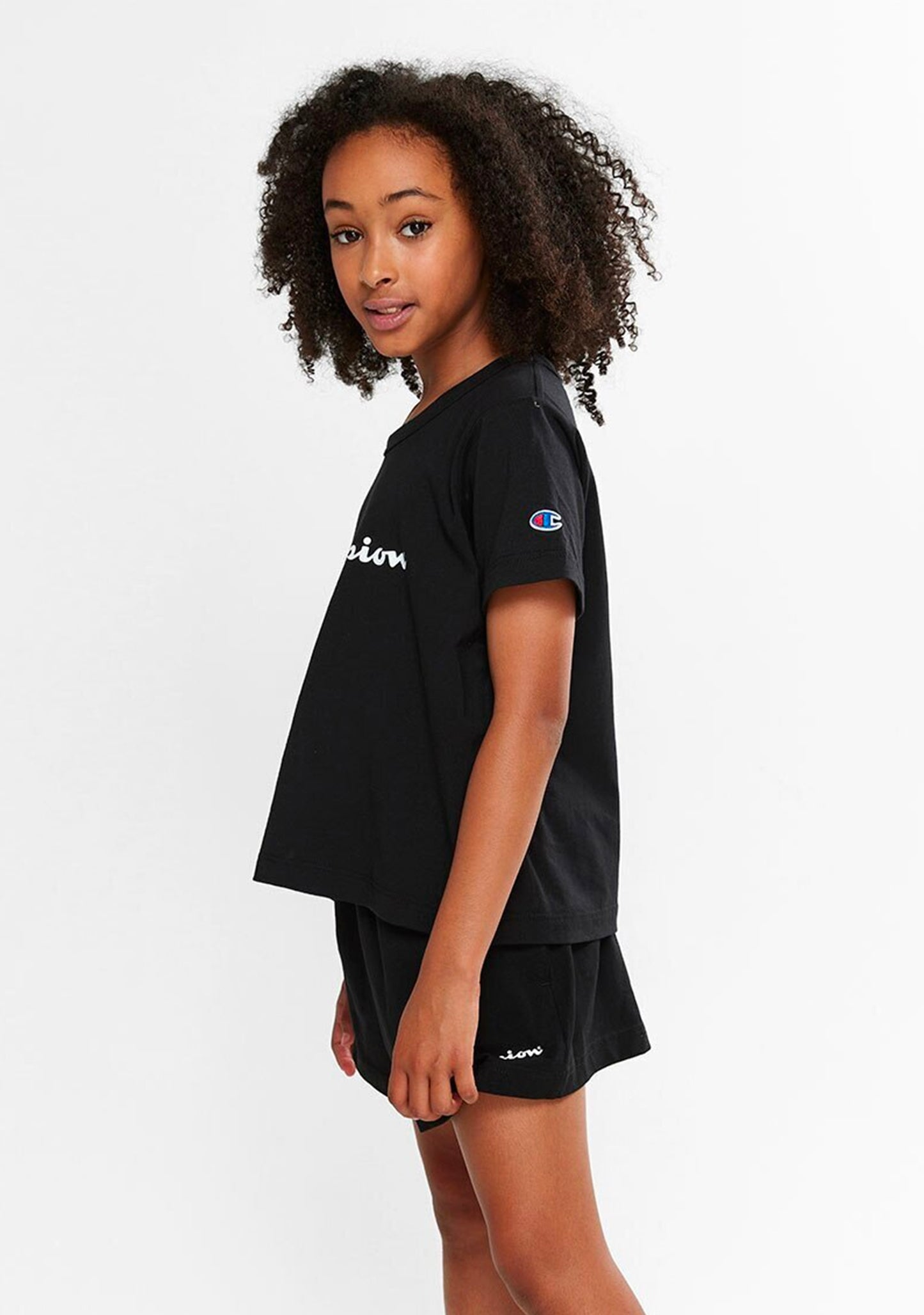 Champion Girls’ Script Boxy Crop Tee