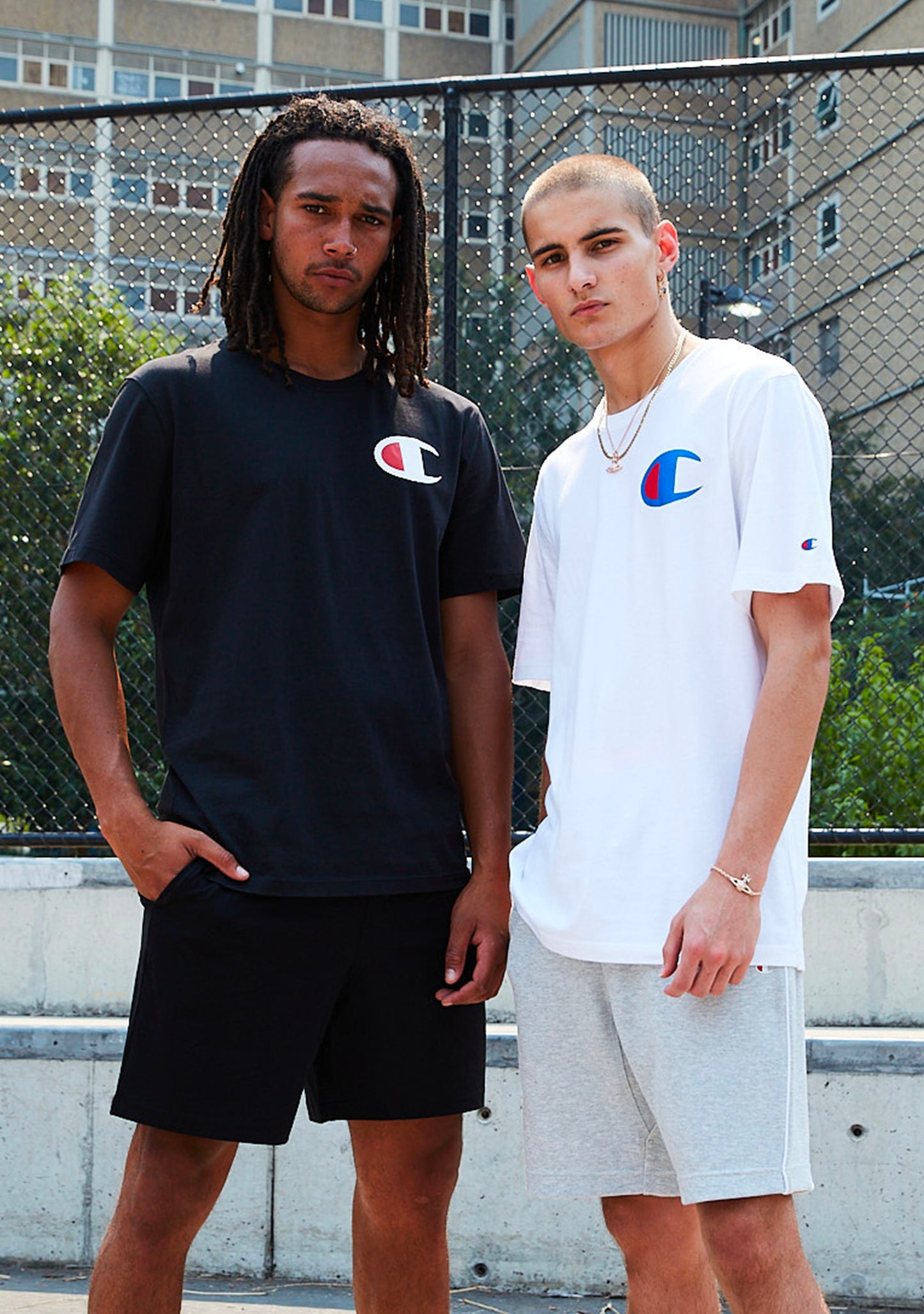 Champion Men's C Logo Short Sleeve Tee White