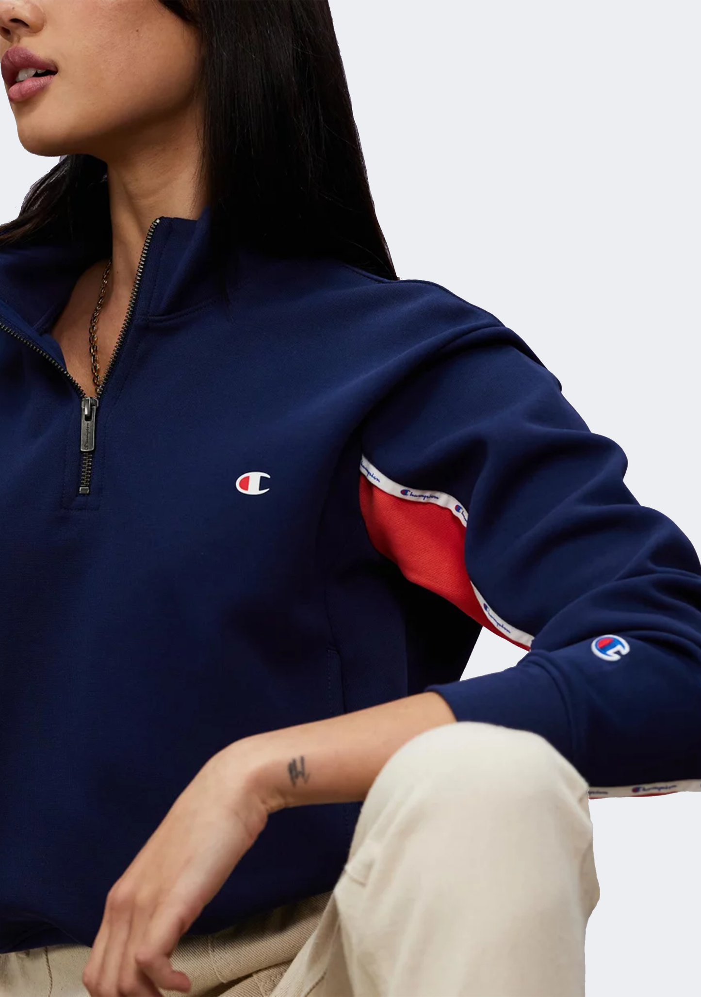 Champion Womens Rochester Quarter Zip Crew
