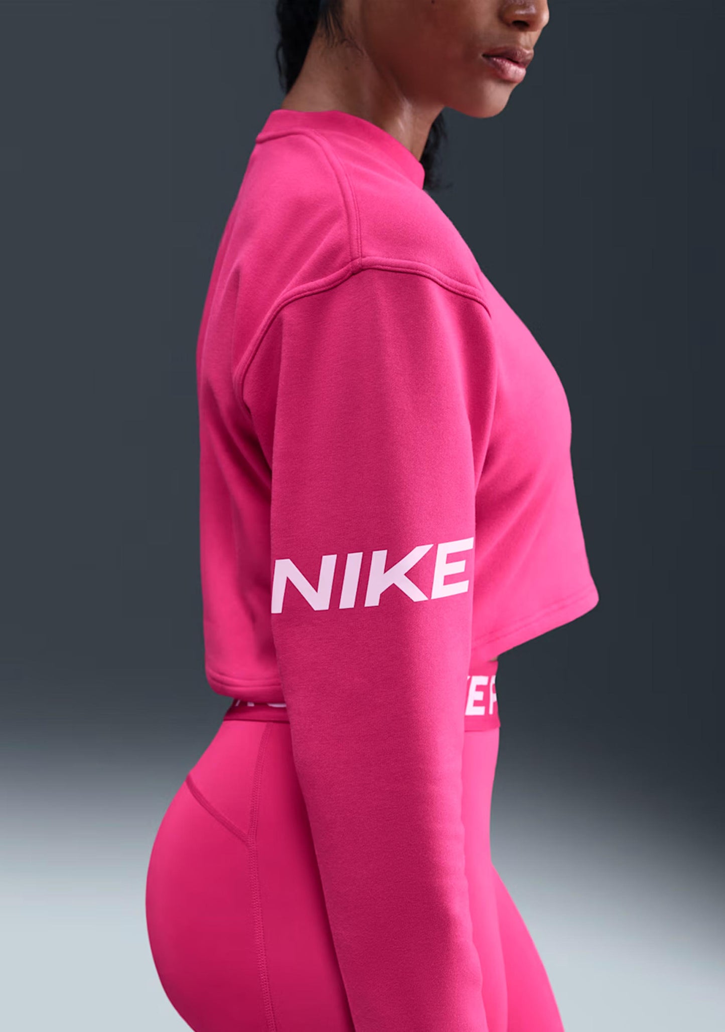 Nike Women's Pro Dri Fit French Terry Sweatshirt