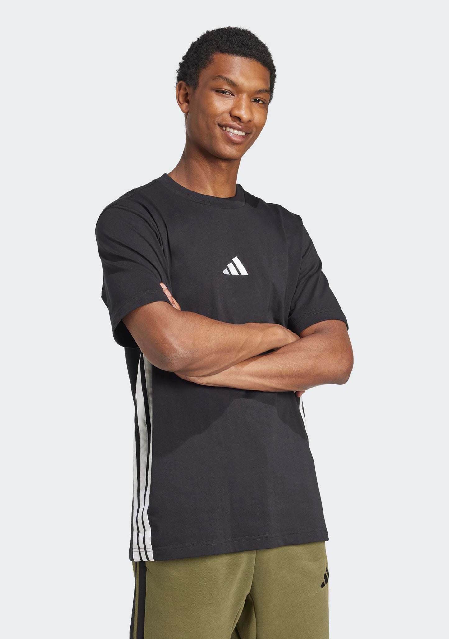 Adidas Men's Essentials 3-Stripes Single Jersey Tee