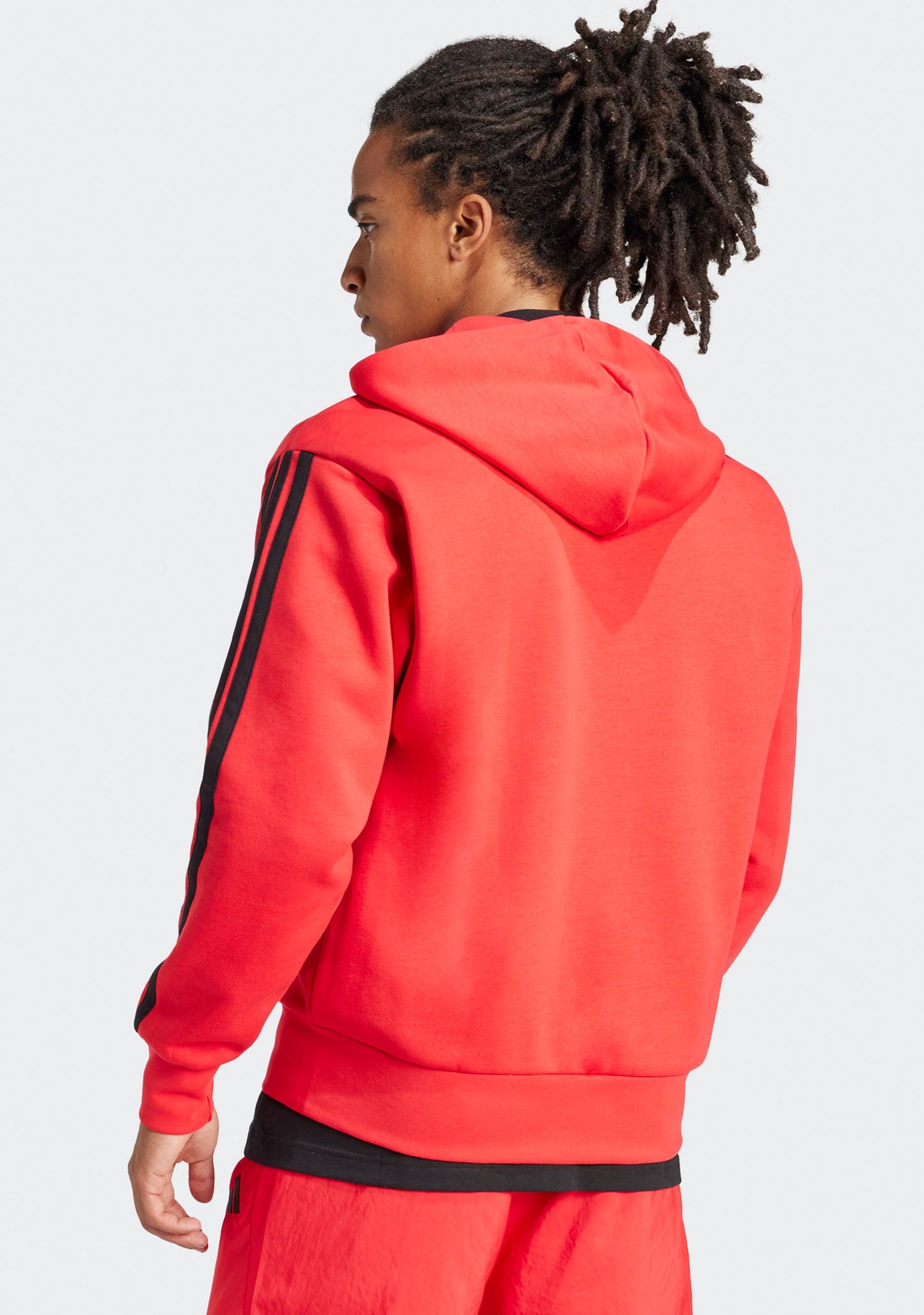 Adidas Men's Essentials 3 Stripes Fleece Full-Zip Hoodie