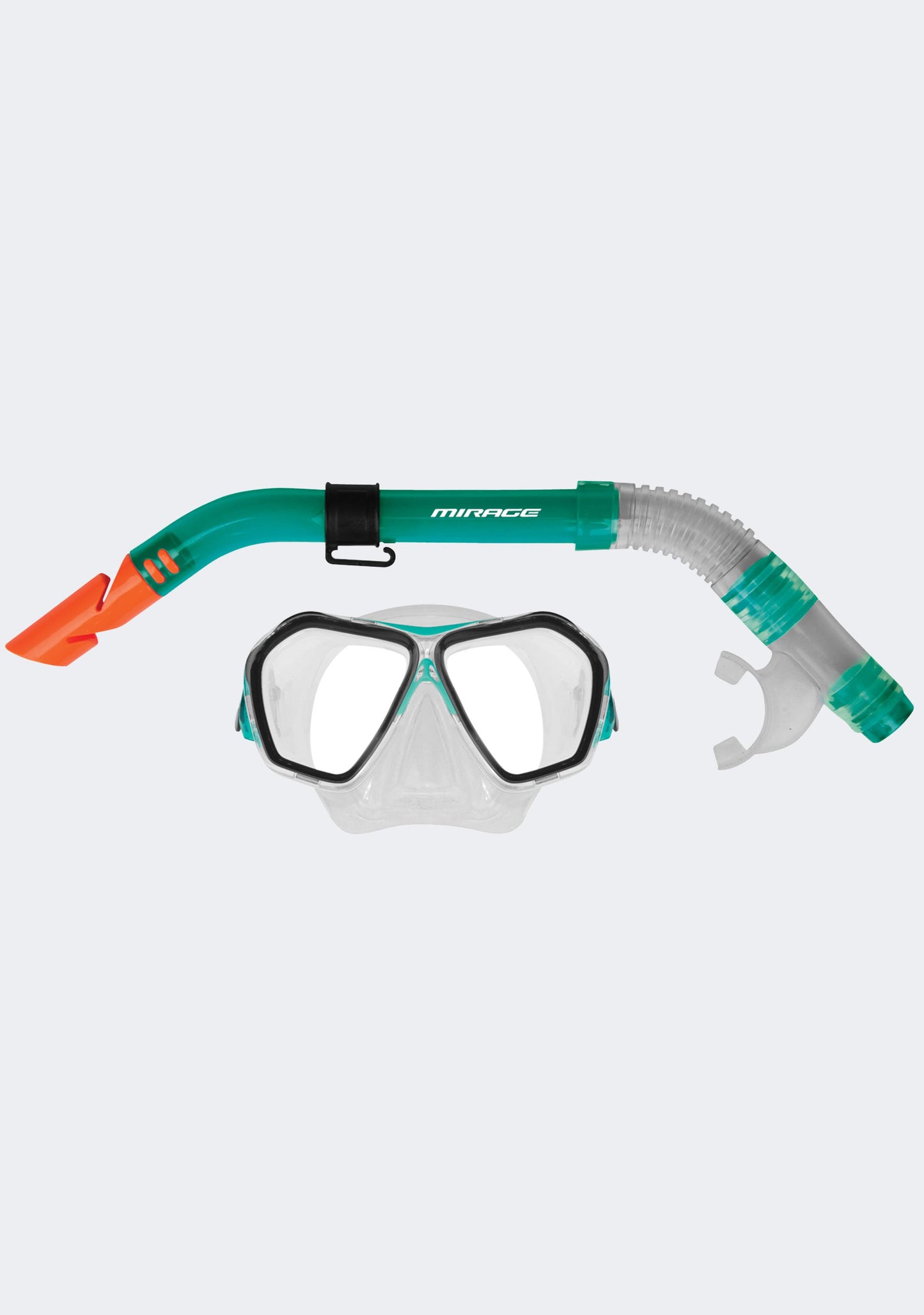 Mirage Adults Silicone Fiji Mask and Snorkel Set Green