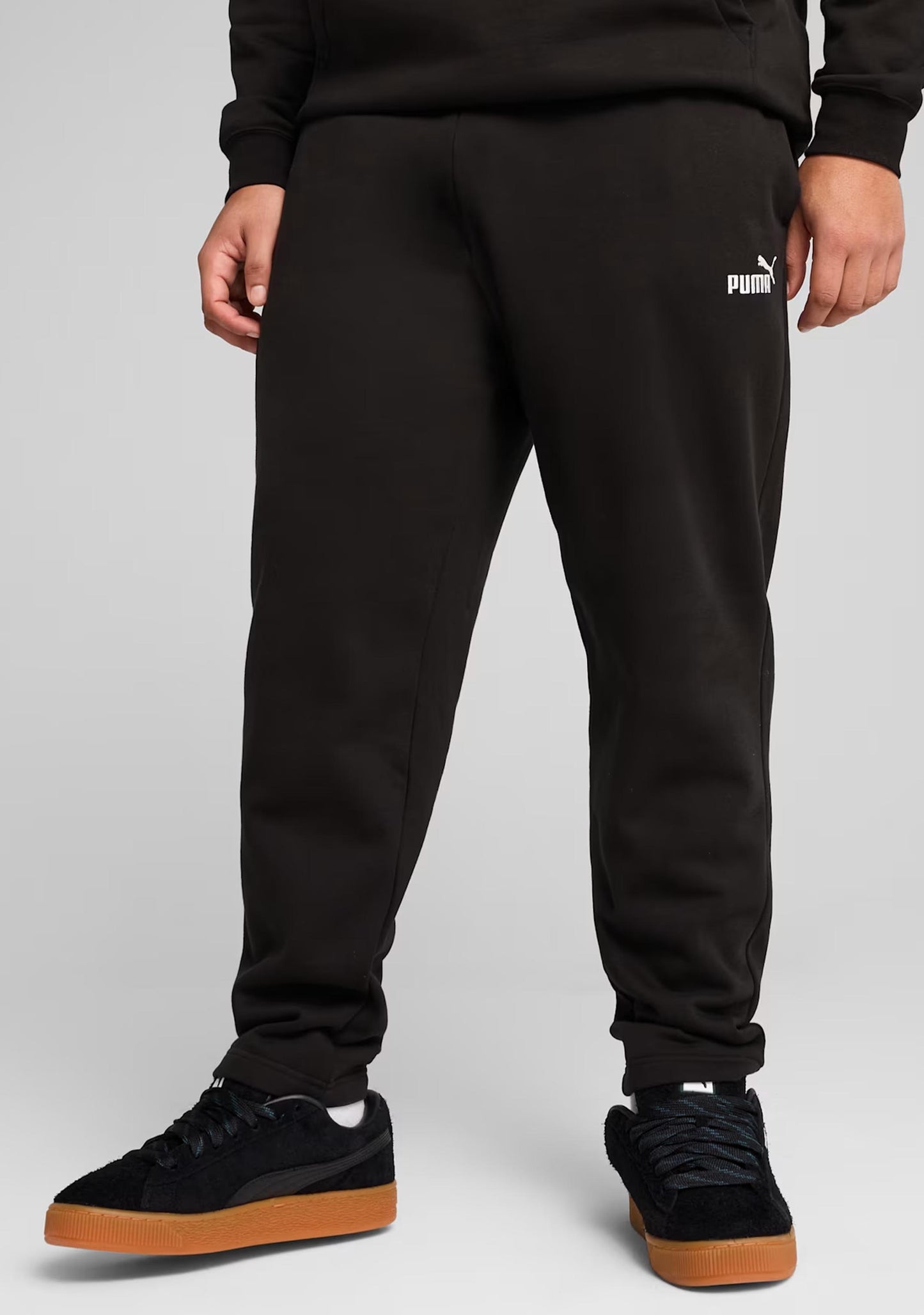 Puma Men's ESS Logo Open Hem Sweatpants Black