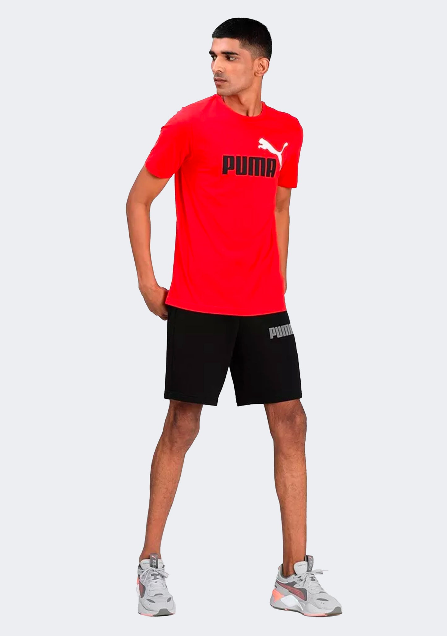 Puma Men's Essentials+ 2 Colour Logo Tee