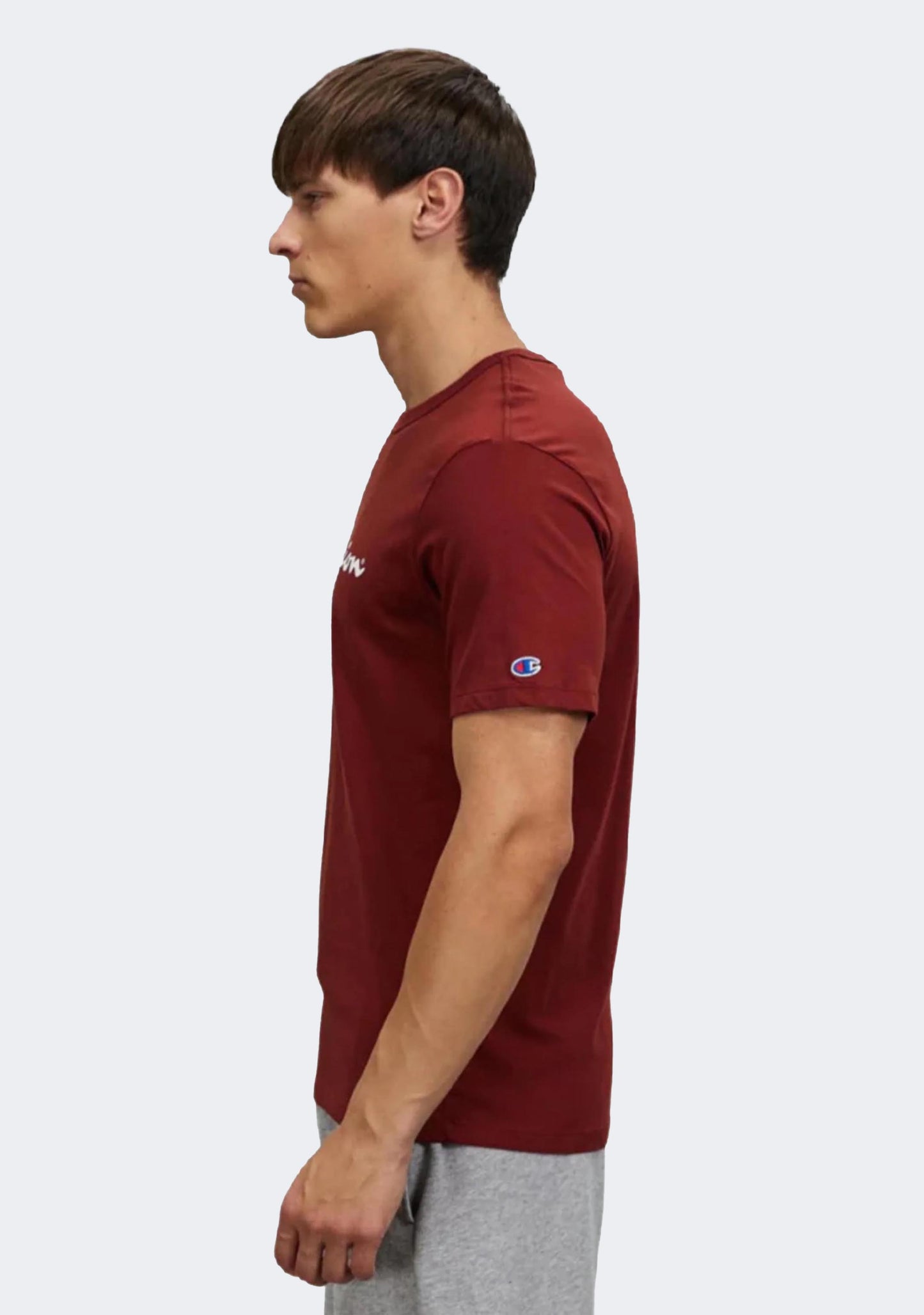 Champion Men's Script Logo Short Sleeve Tee Red/Brown